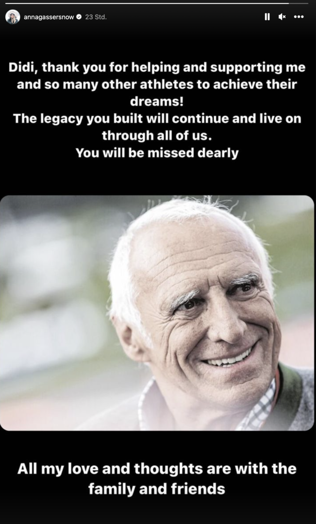 Statement Anna Gasser zum Tod von Didi Mateschitz