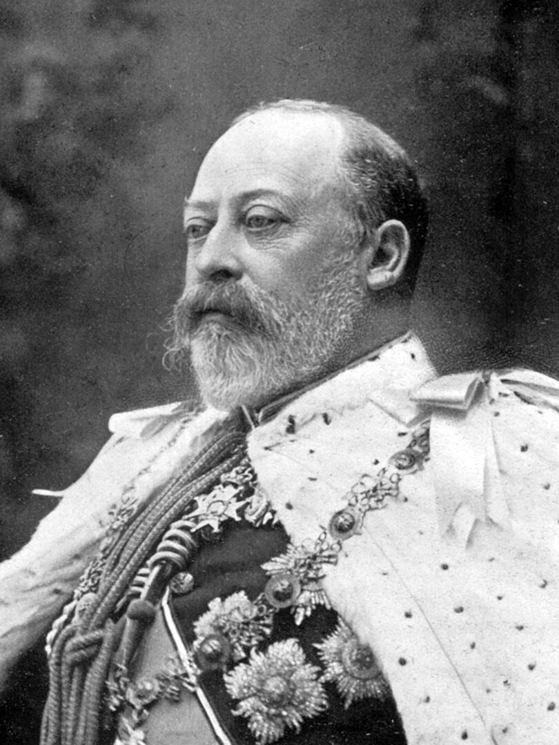 König Edward VII. im Ornat | Credit: Gemeinfrei/W. &amp; D. Downey - Weltrundschau zu Reclams Universum 1902