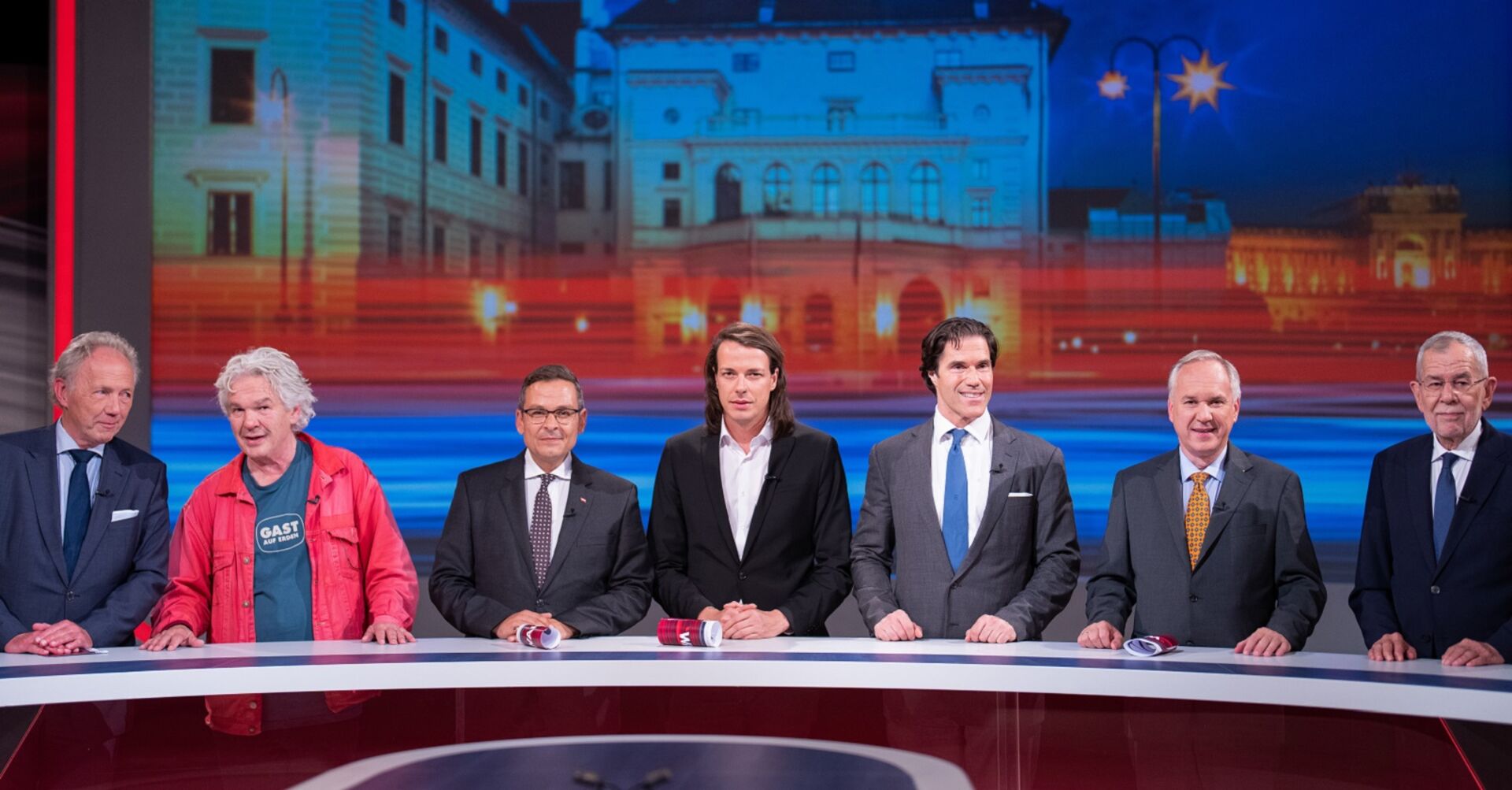 Alle Kandidaten im Studio des ORF