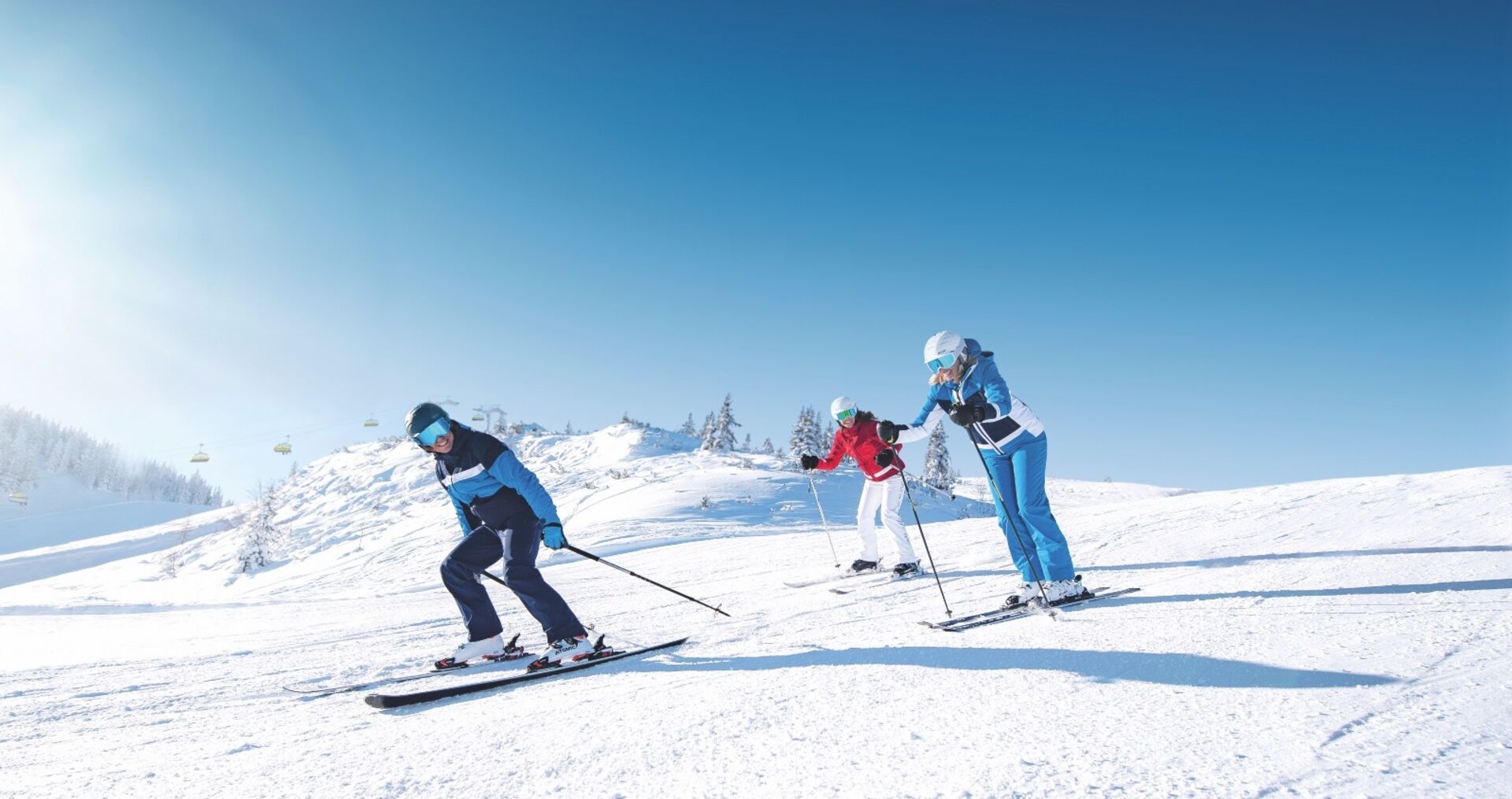 Skifahrer auf der Pisten. | Credit: Ski amadé