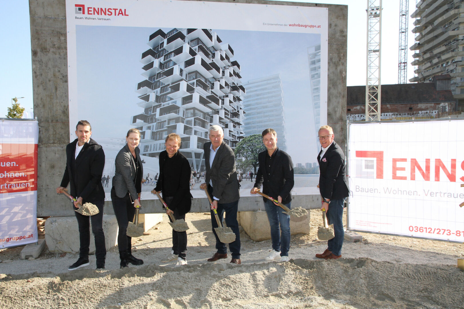 Spatenstich zum Bauteil 2 im Quartier 1 im neuen Stadtviertel Reininghaus