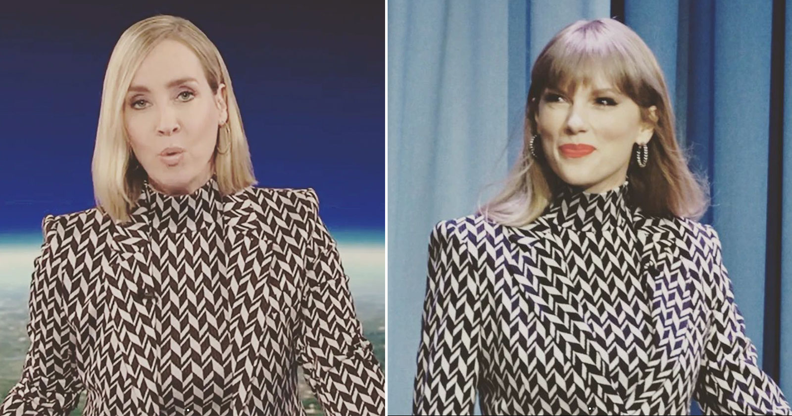 Nadja Bernhard und Taylor Swift I Credit: Instagram/orf_fashion