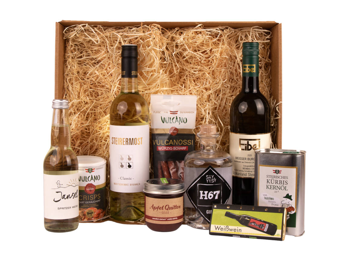 Geschenkbox mit regionalen Produkten