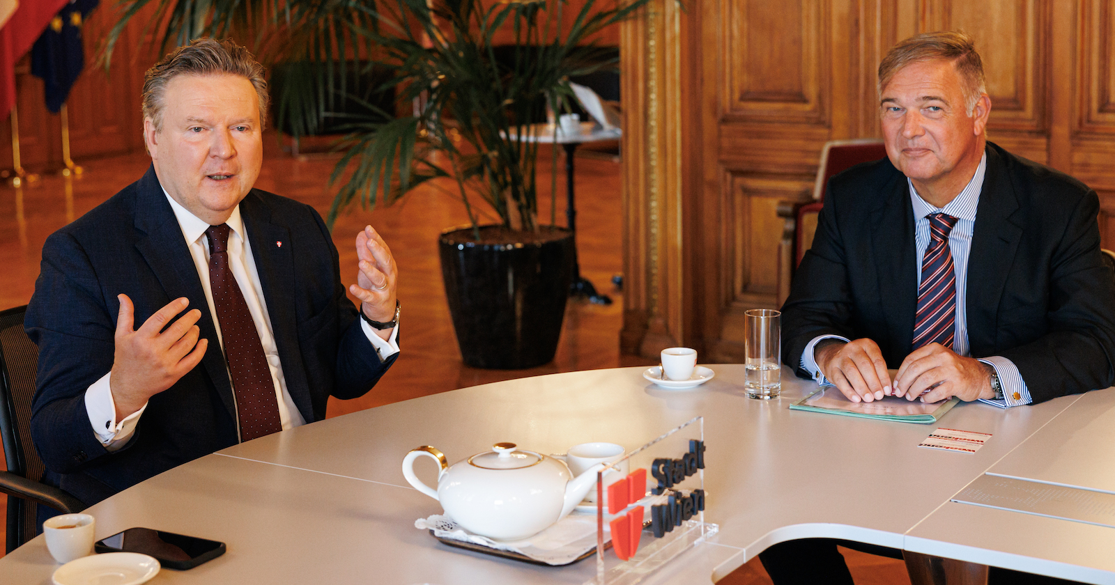 Michael Ludwig und Walter Ruck im Gespräch | Credit: Alexander Felten