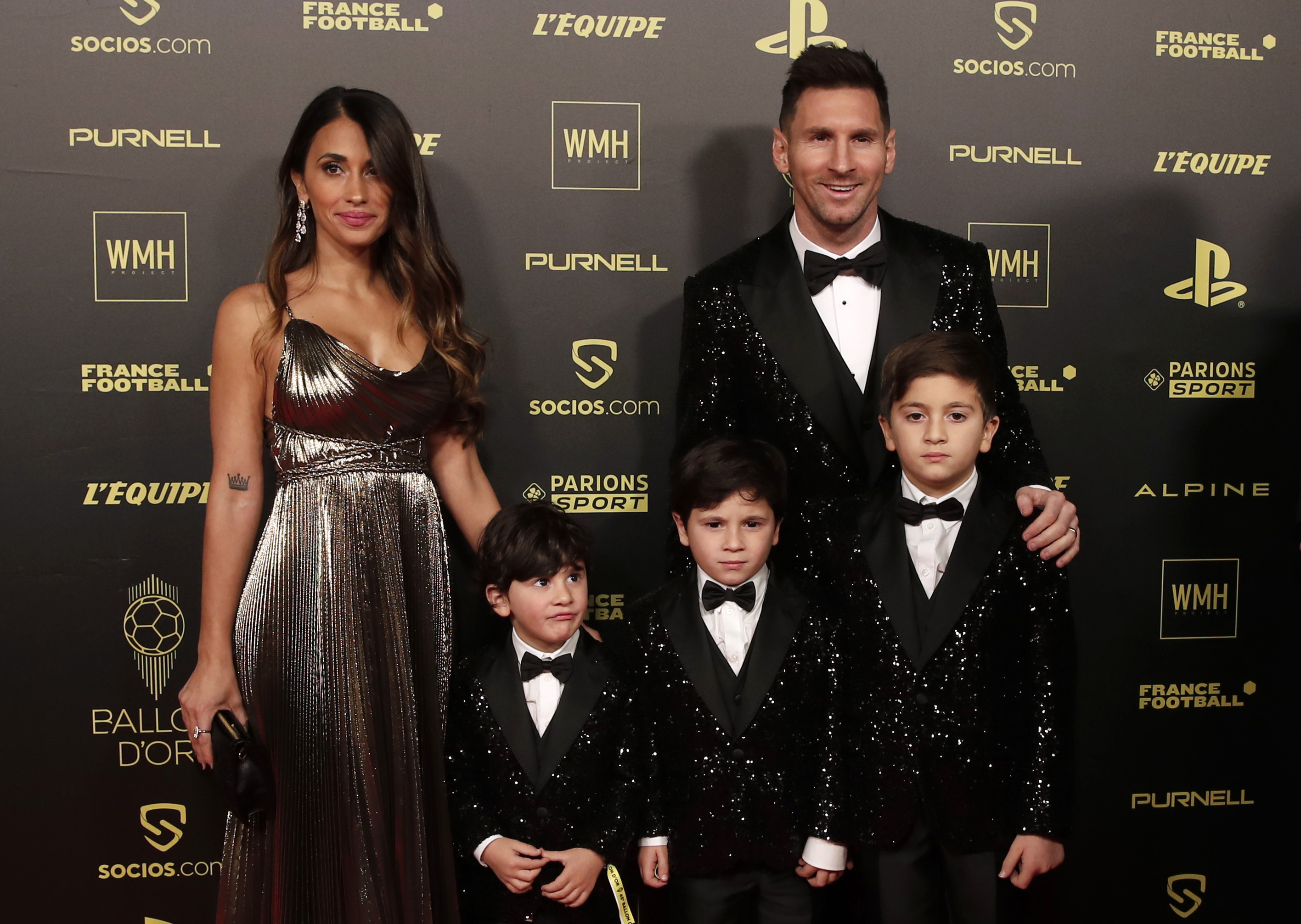 Lionel Messi mit seiner Familie