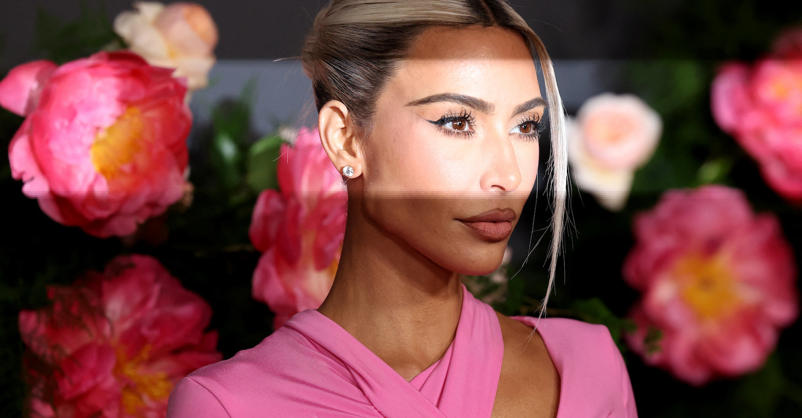 Porträt mit Lichtstreifen