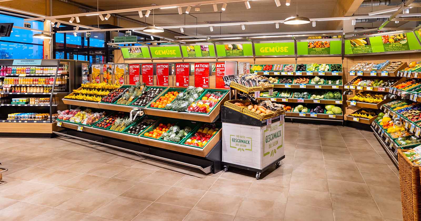 Frischemarktplatz im neuen SPAR Supermarkt in Lannach