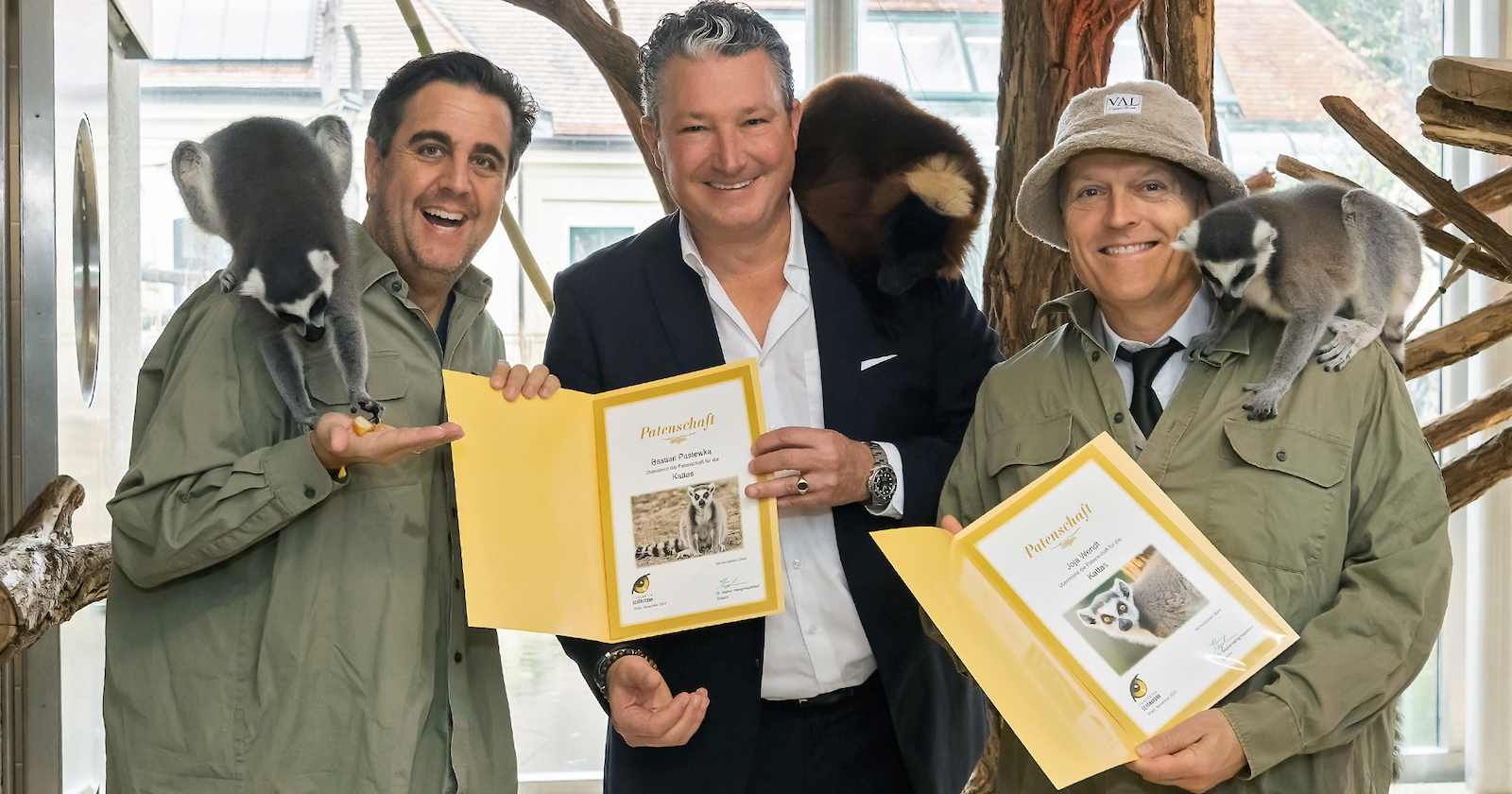 Prominente Paten und Tiergartendirektor in Schönbrunn | Credit: Daniel Zupanc