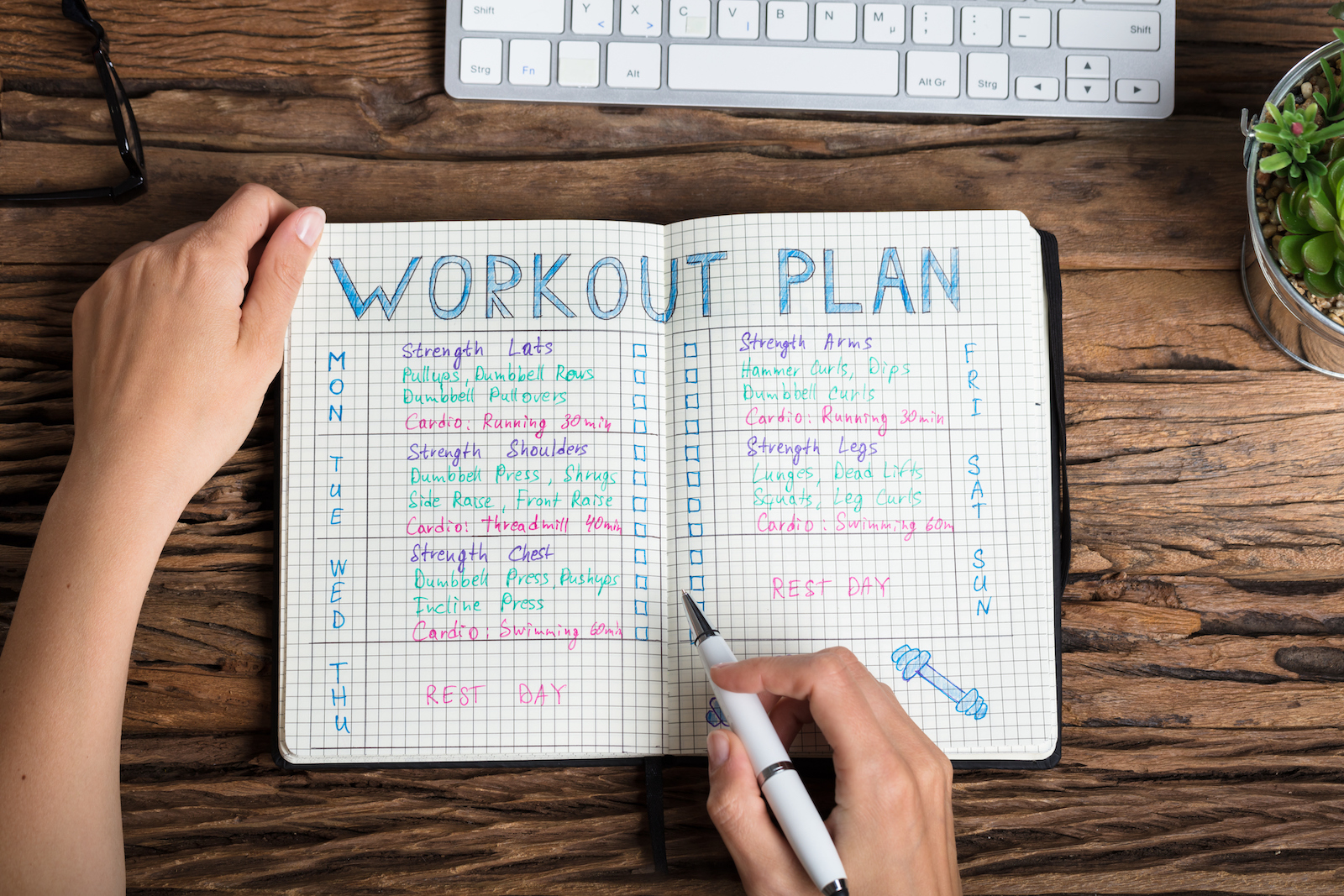 Fitness-Wochenplan | Credit: iStock.com/AndreyPopov