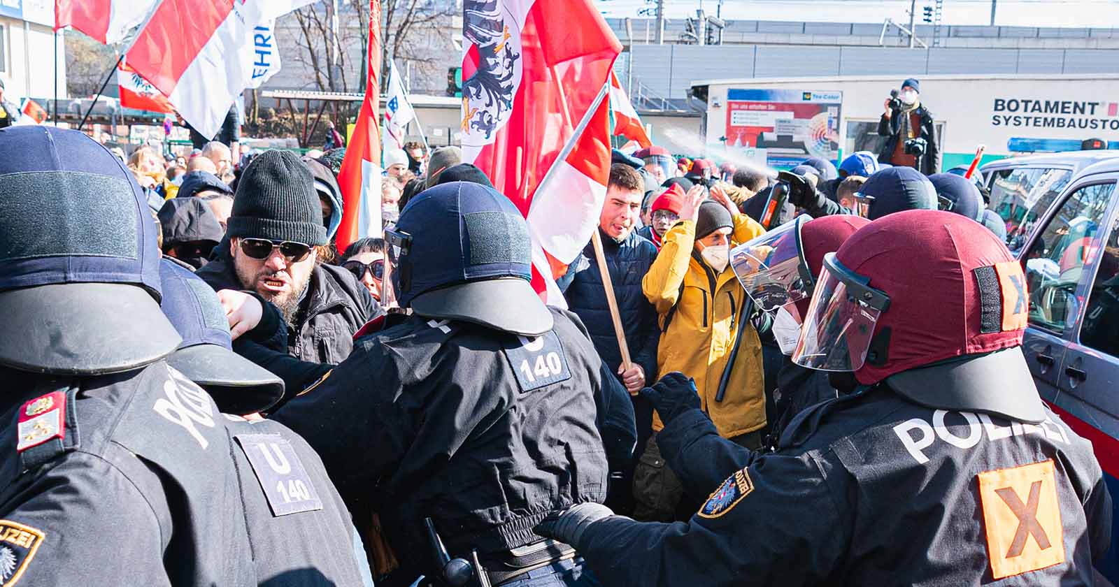Demonstration gegen die Corona-Maßnahmen in Österreich