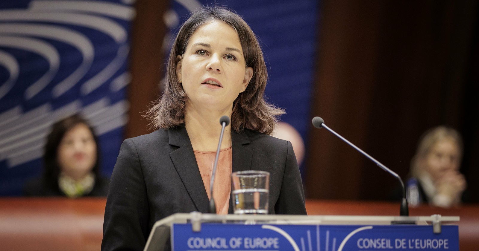 Analena Baerbock bei ihrer Rede vor dem Europarat.