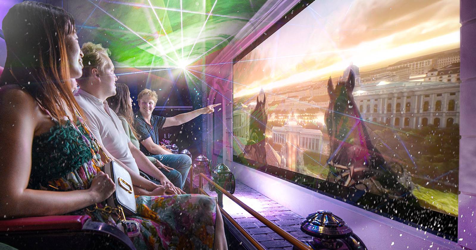 Zuseherinnen und Zuseher bei einer Vorführung von Time Travel | Credit: Time Travel in Vienna Betriebs GmbH