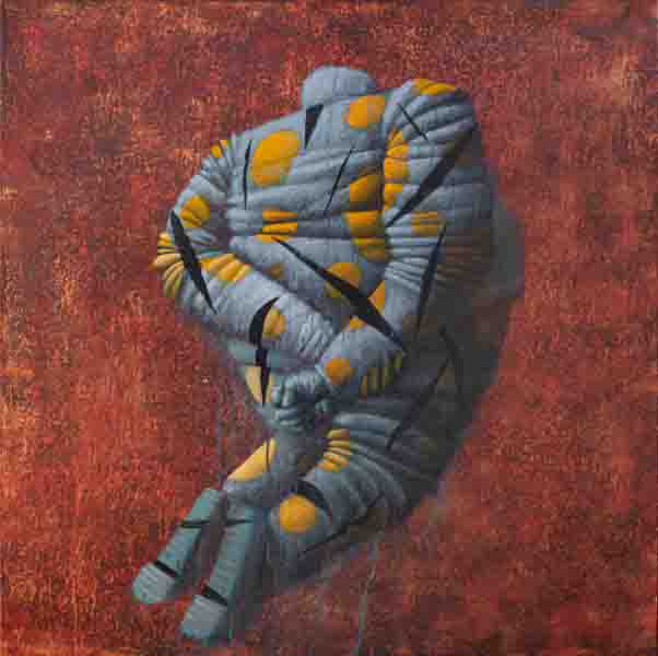 Michael Musyoka, &quot;Time Servant IV&quot;, 2020, 96x96, Acryl auf Leinwand
