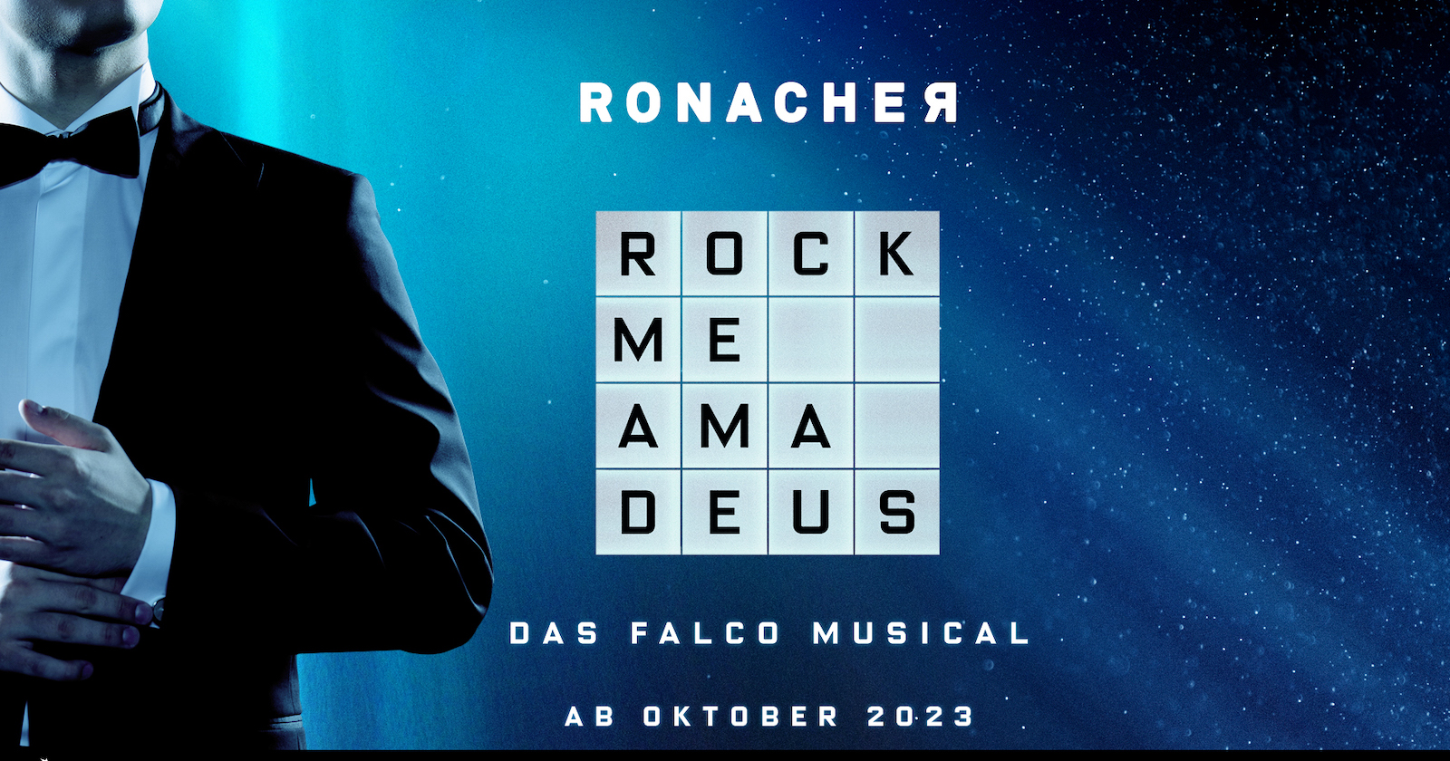 Ronacher-Plakat für das Musical Rock Me Amadeus | Credit: Vereinigte Bühne Wien