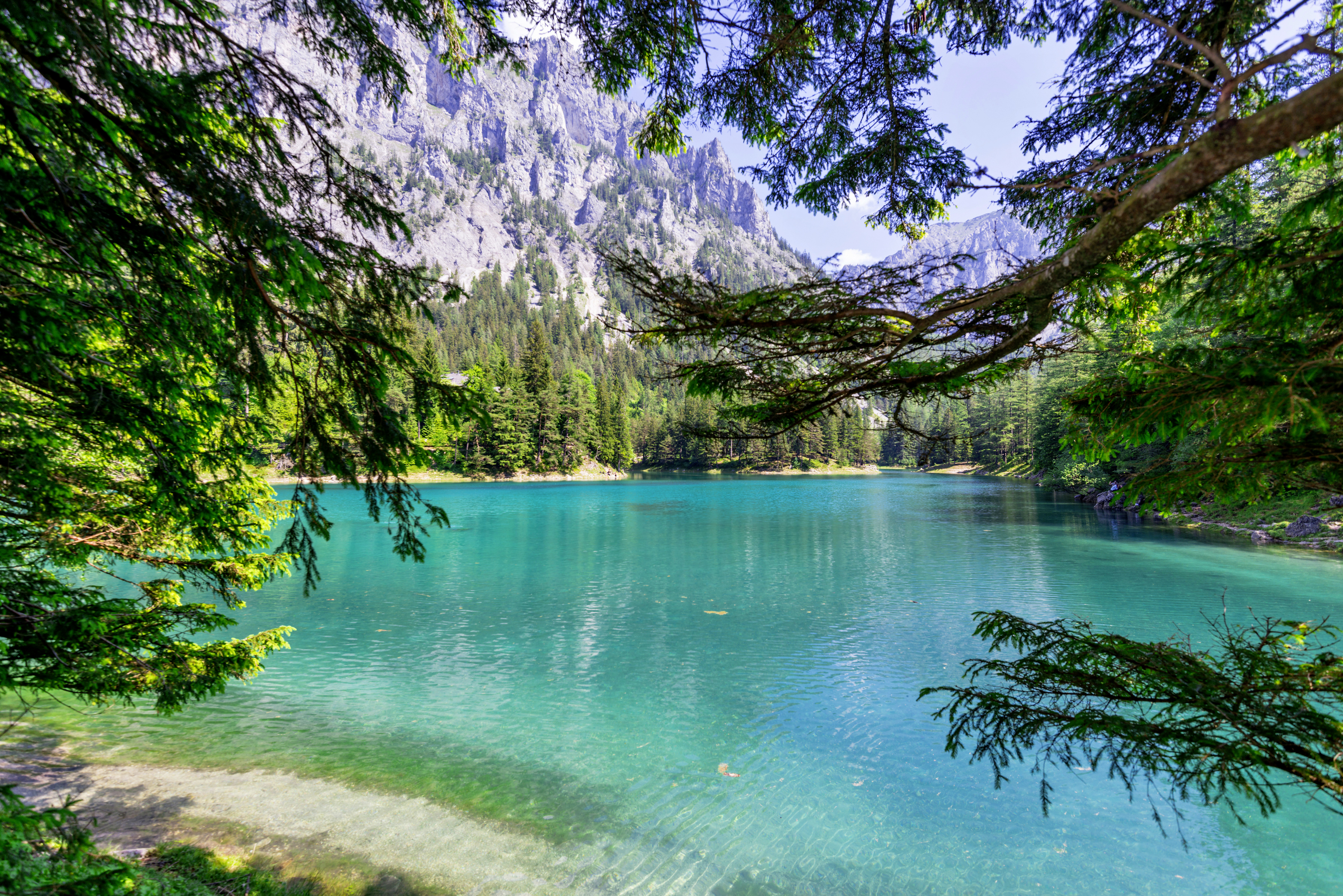 Der Grüne See in Tragöß-Sankt Katharein, Steiermark.
