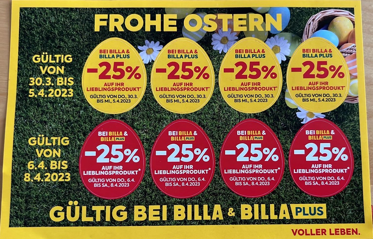 Billa Pickerl ab April gültig