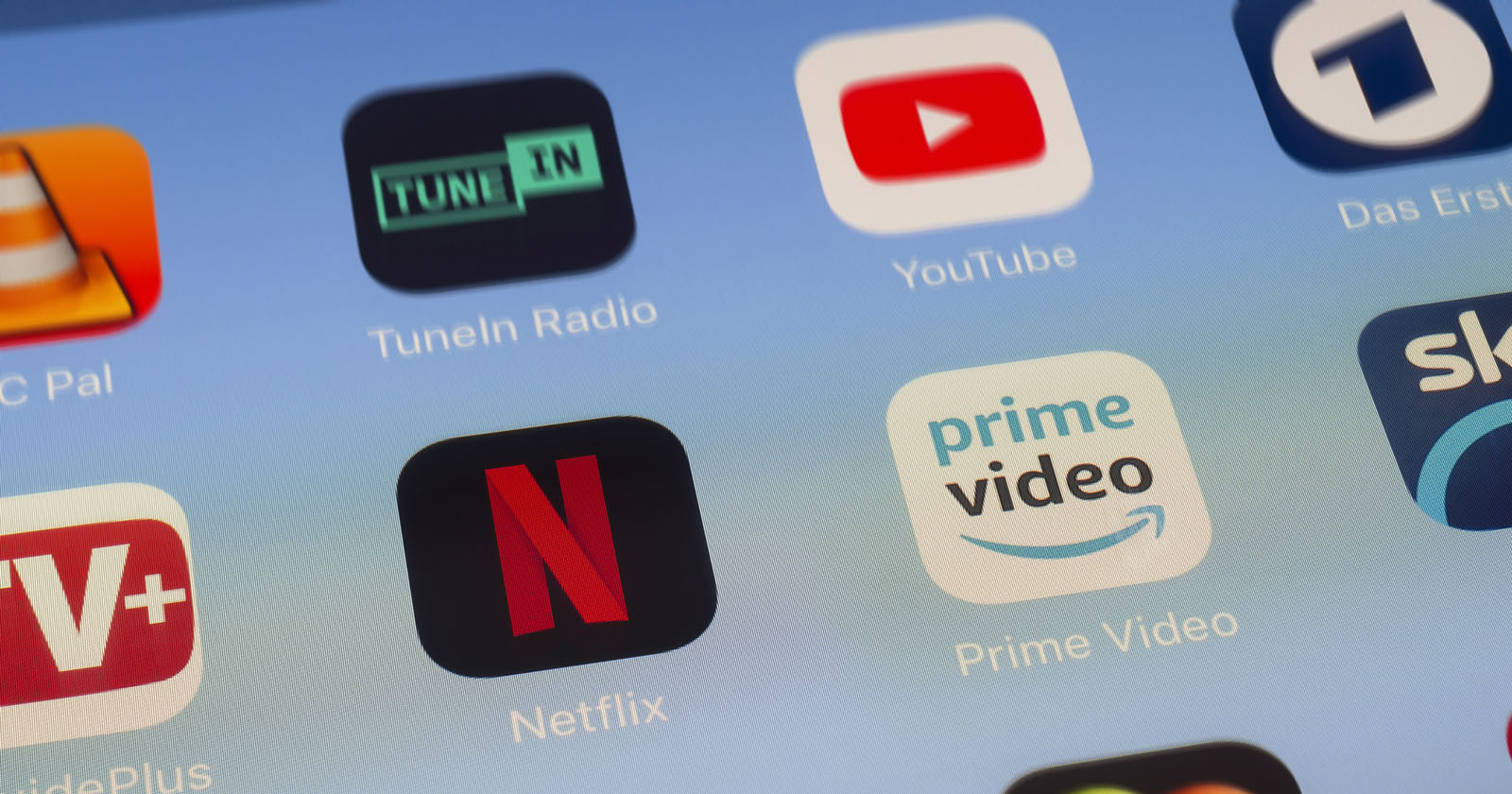 Streaming Apps auf einem Tablet