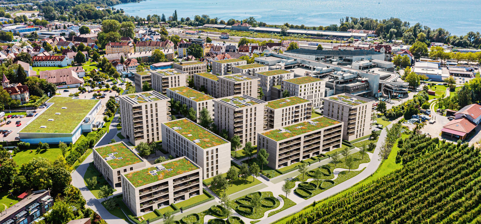 Auf dem ehemaligen Industrieareal realisiert i+R in den nächsten Jahren das Vierlinden-Quartier.