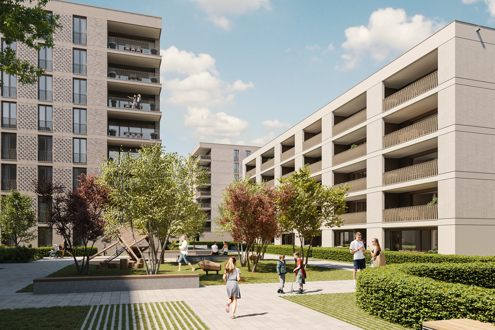 Mehr als die Hälfte des Vierlinden-Quartiers wird zu Grünraum.