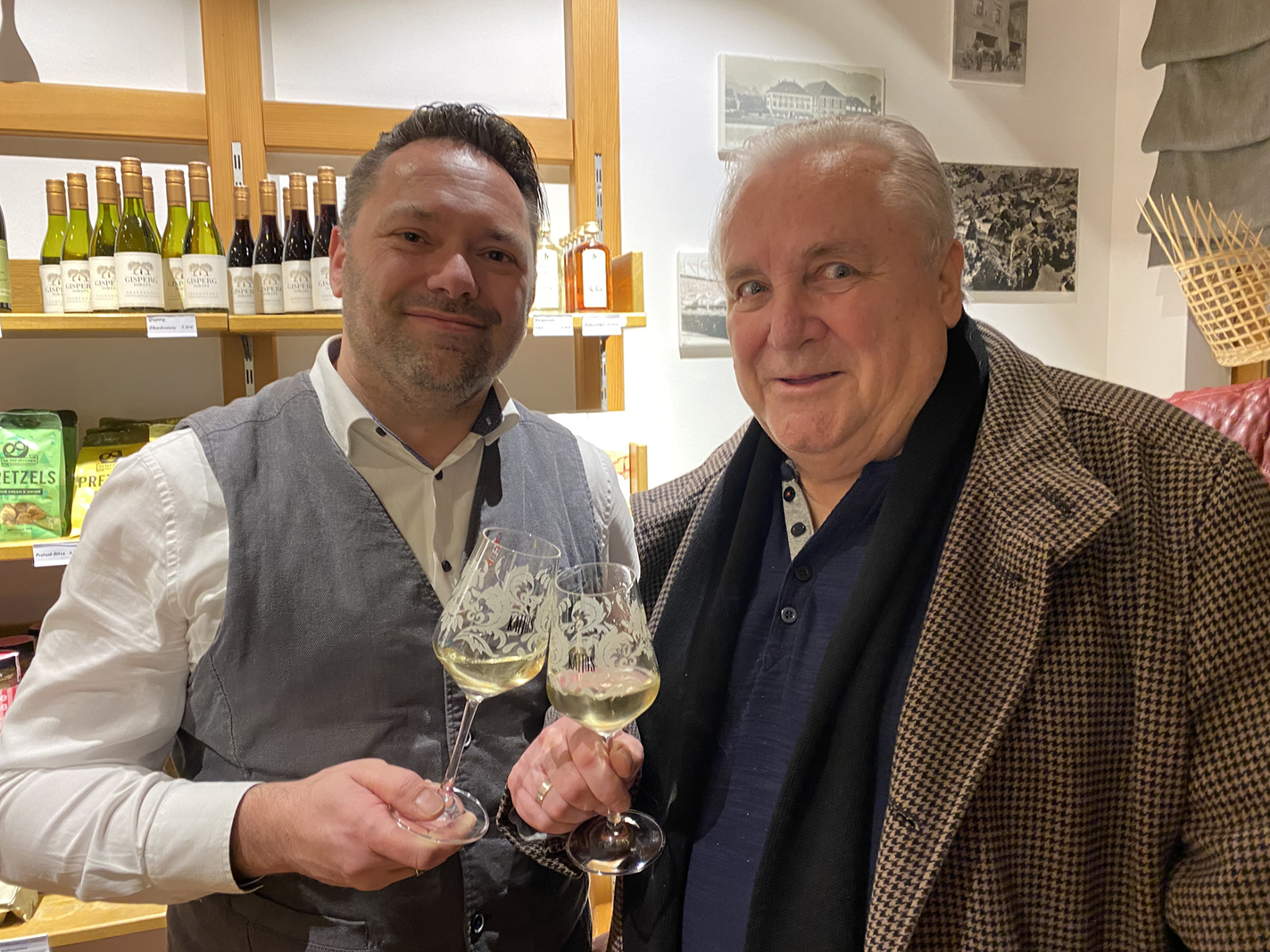 Meinrad Benedikt (Kattus-Borco Österr.), Gebi Salzmann (Repräsent. Käse Moosbrugger Mäder)