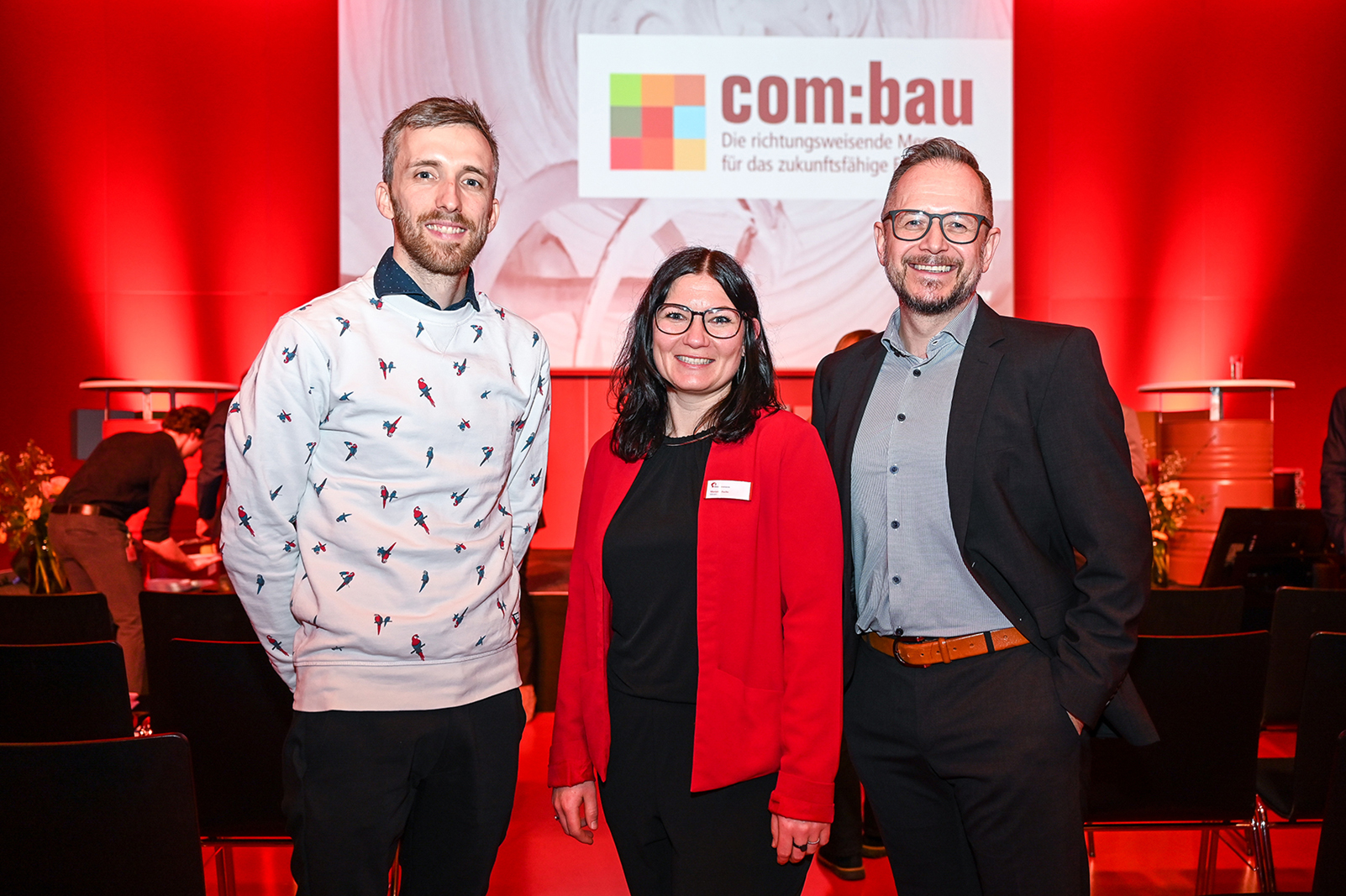 Wolfgang Schwarzmann (Uni FL), Marietta Fuchs (com:bau Projektltg.), Philipp Wüstner (Moderation)