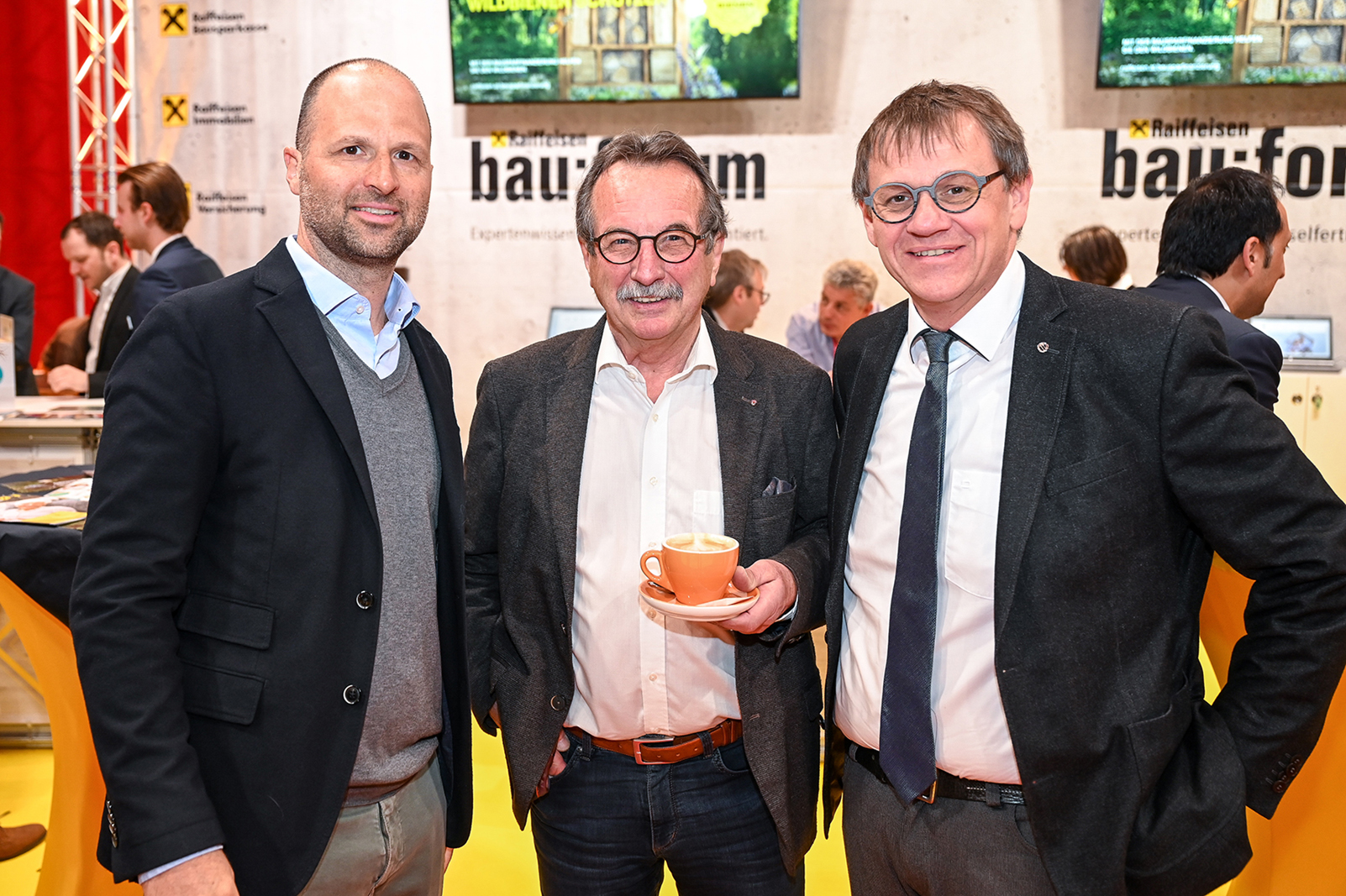 Landesrat Marco Tittler (Wohnbau), Walter Eberle (Obmann Wirtschaft Wolfurt) und Christoph  Thoma (Direktor Vorarlberger Wirtschaftsbund)