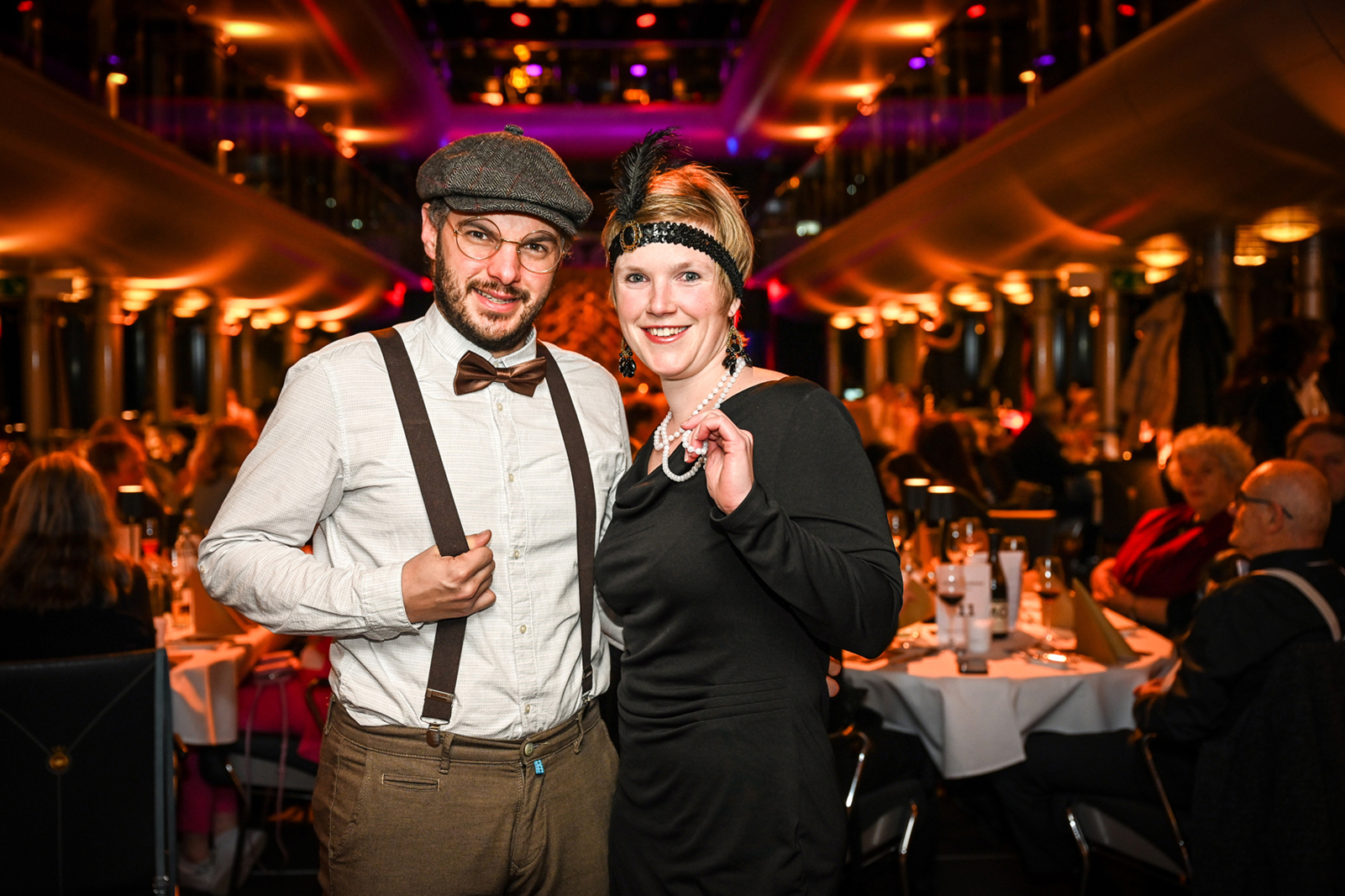 Die Dinnershow als Weihnachtsgeschenk, die am Valentinstag eingelöst wurde: Bernhard Lorünser (Omicron) und Carolin Henrichs (LKH Feldkirch)