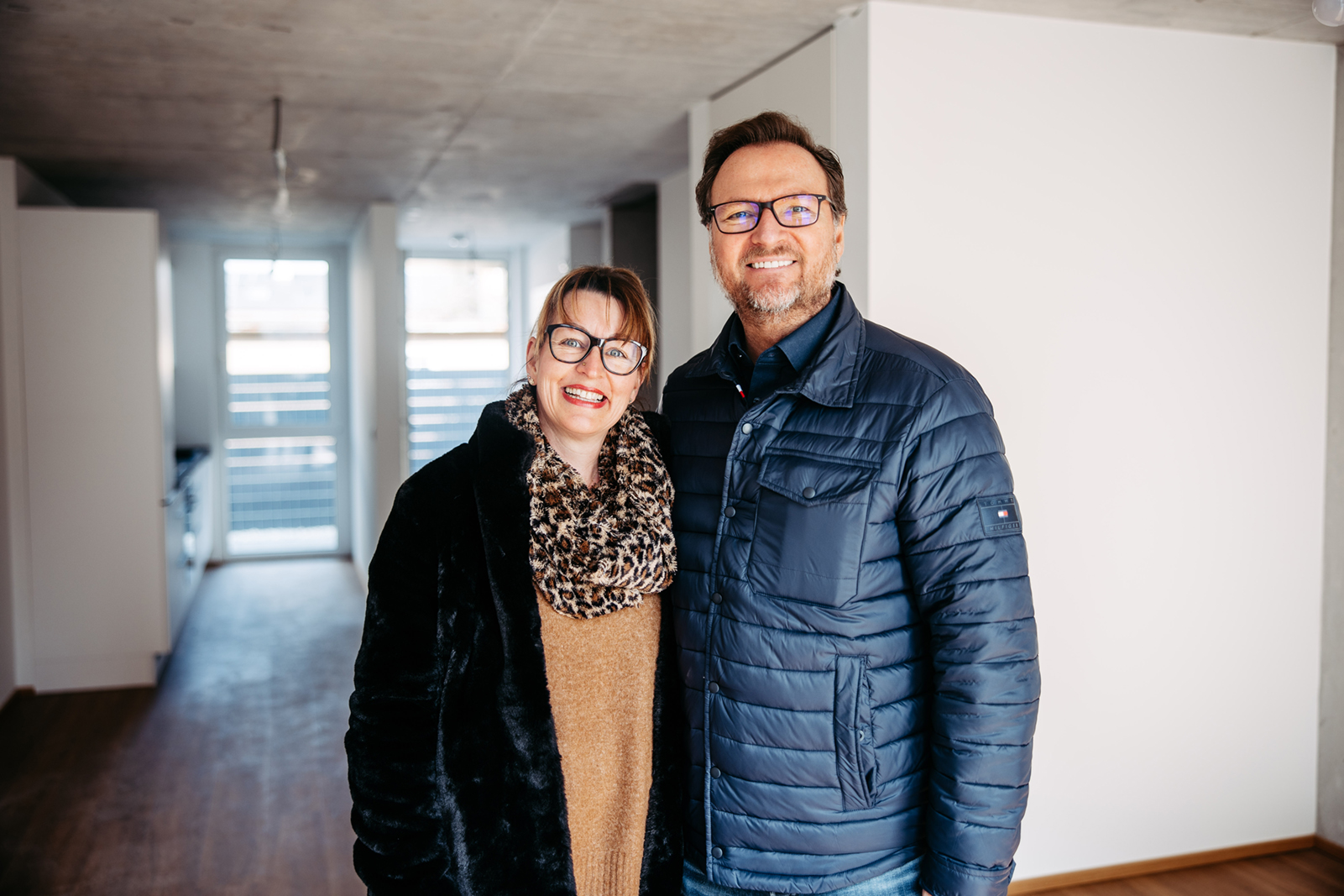 Andre (51) und David (56) haben sich in Dornbirn die Townhouses angesehen. „Uns hat es heute sehr gut gefallen. Wir möchten die gute Beratung loben.“