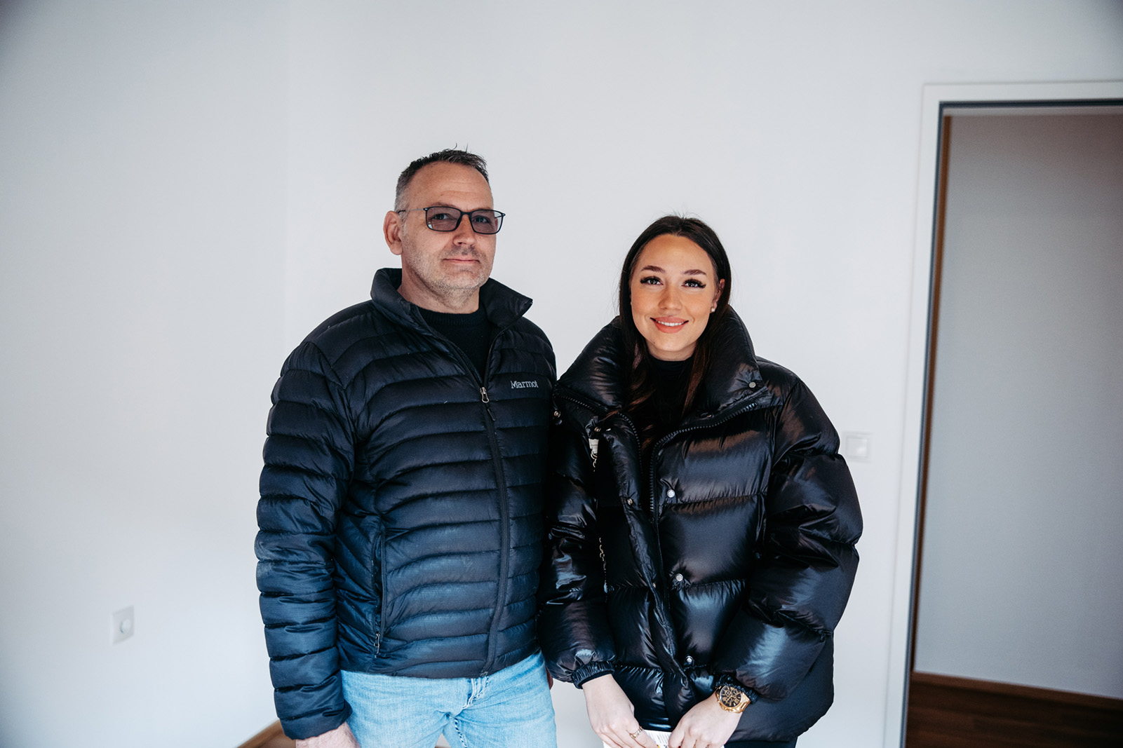 Lisa (23) und ihr Papa Thomas (49) waren am Samstag die Wohnanlage in Lustenau besichtigen und begeistert vom Angebot.