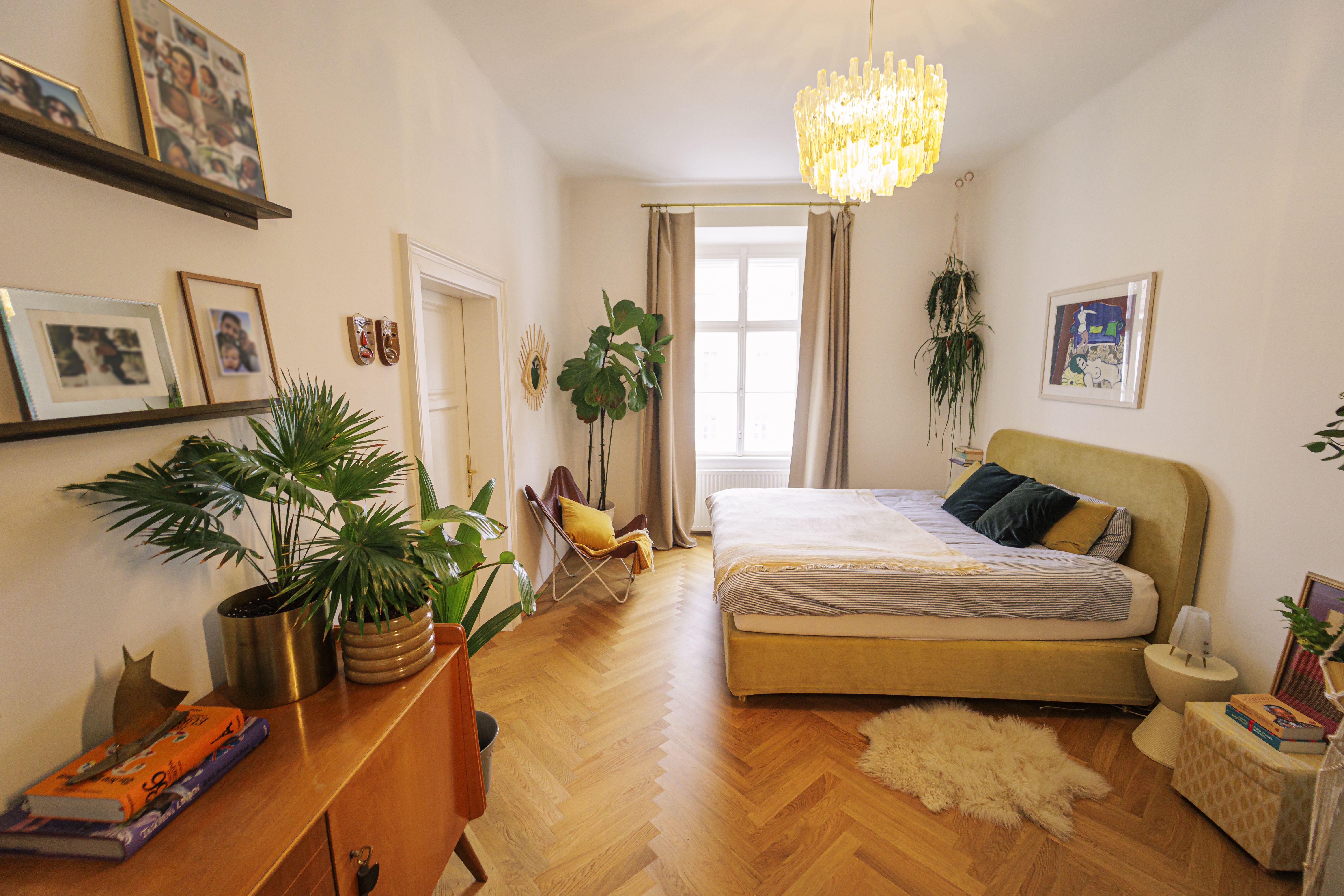 Ein Blick in das Schlafzimmer