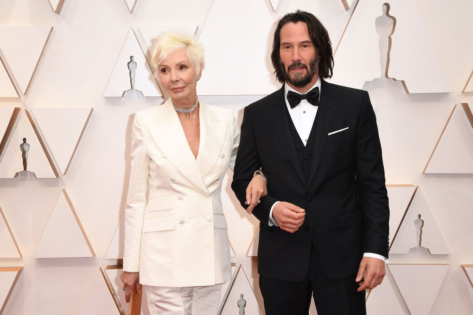 Keanu Reeves und Mama Patricia Taylor bei den Oscars 2020.