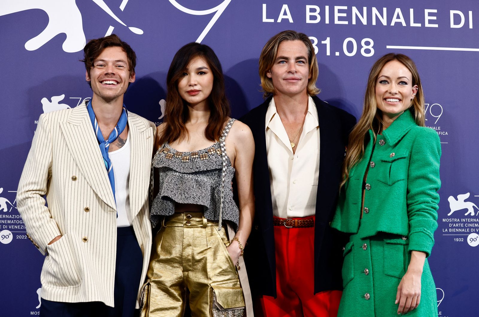 Harry Styles (li) und Olivia Wilde beim Venice Film Festival im September 2022.