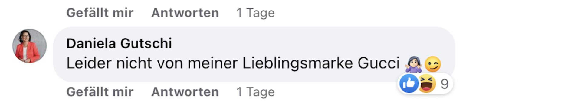 Facebook-Kommentar von Landesrätin Daniela Gutschi