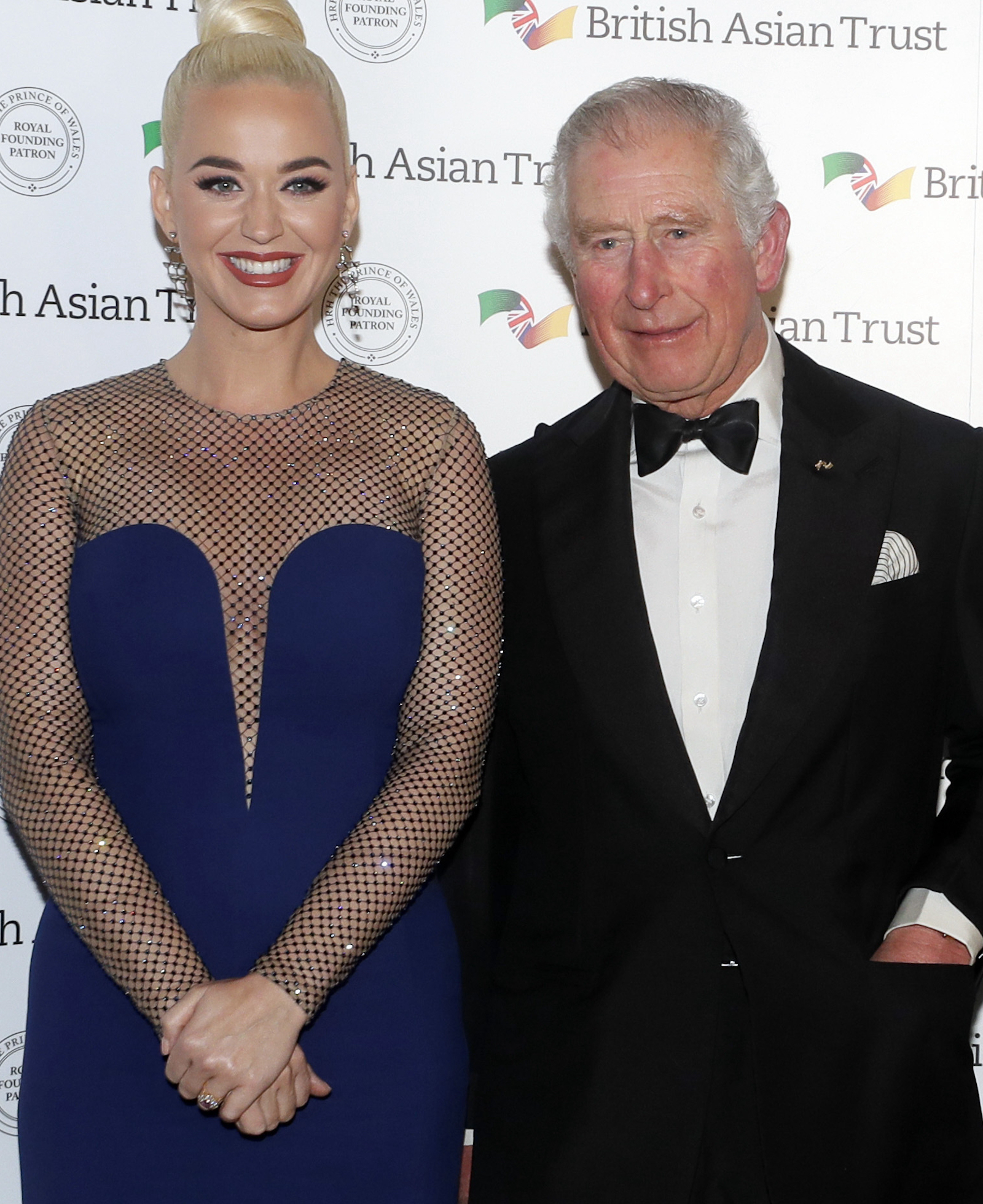 Sängerin Katy Perry und König Charles bei einer Veranstaltung | Credit: Kirsty Wigglesworth / PA / picturedesk.com