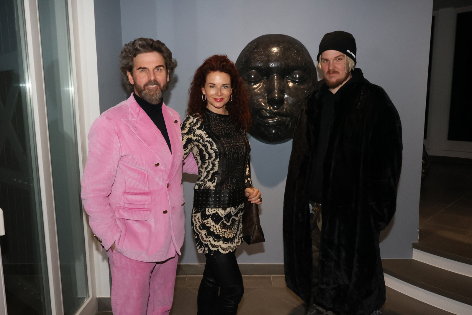 Künstler Hermann Nachbauer und  Sabrina, Künstler „Rtm“ (v. li.)