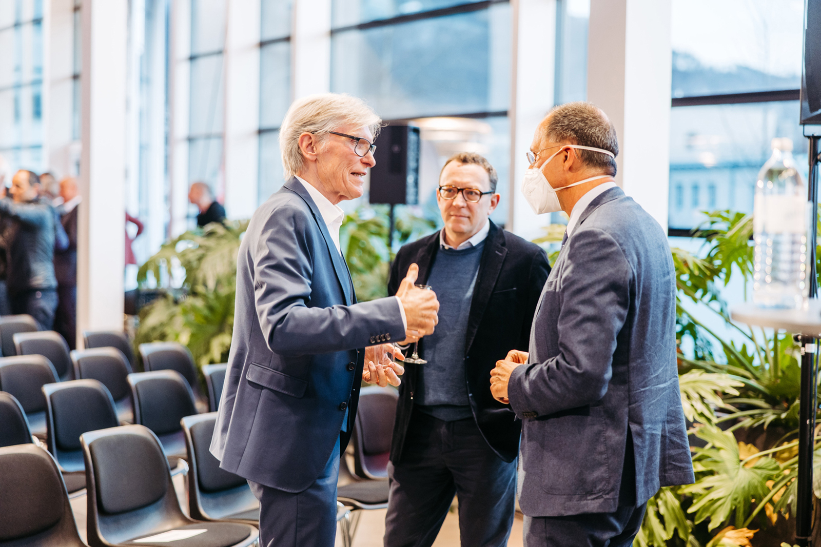 WKV-Präsident Wilfried Hopfner, Udo Filzmaier (Bildungssprecher der  Industrie in der WKV) mit Univ.-Prof. Dr. Peter Filzmaier