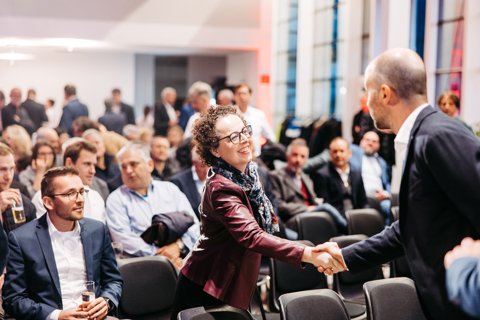 Begrüßung der Bundesrätin Christine  Schwarz-Fuchs durch Landesrat Marco Tittler