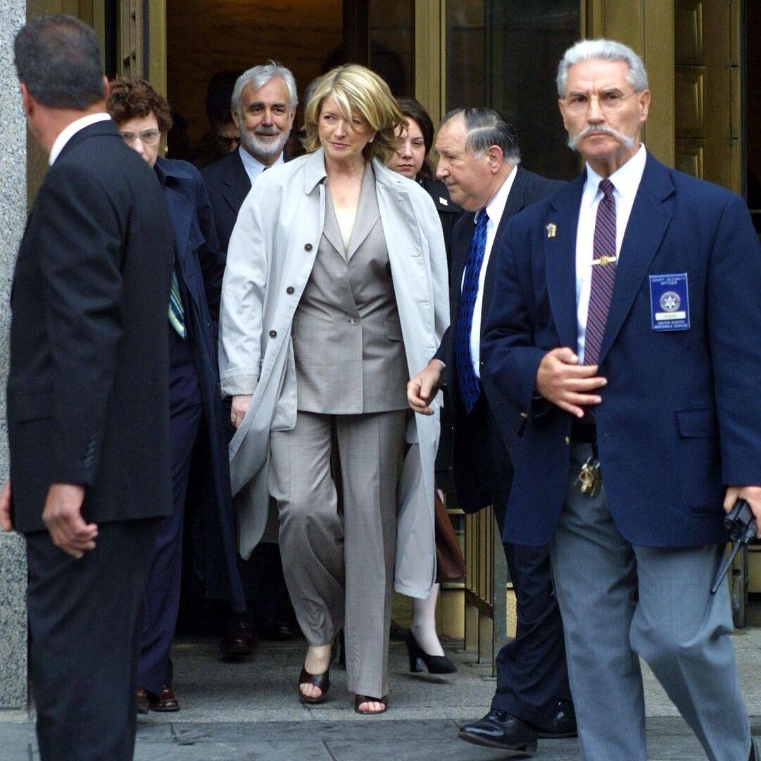Martha Stewart verlässt das Gericht 2003.