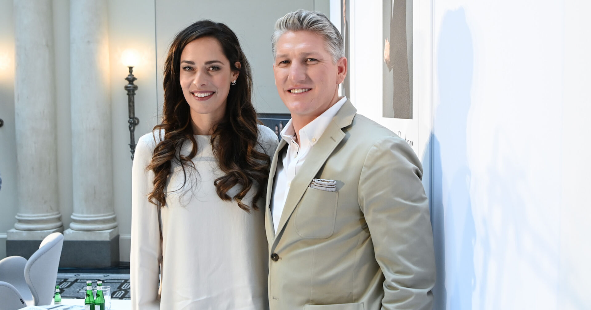 Bastian Schweinsteiger und Ana Ivanović bei einem Fotoshooting.