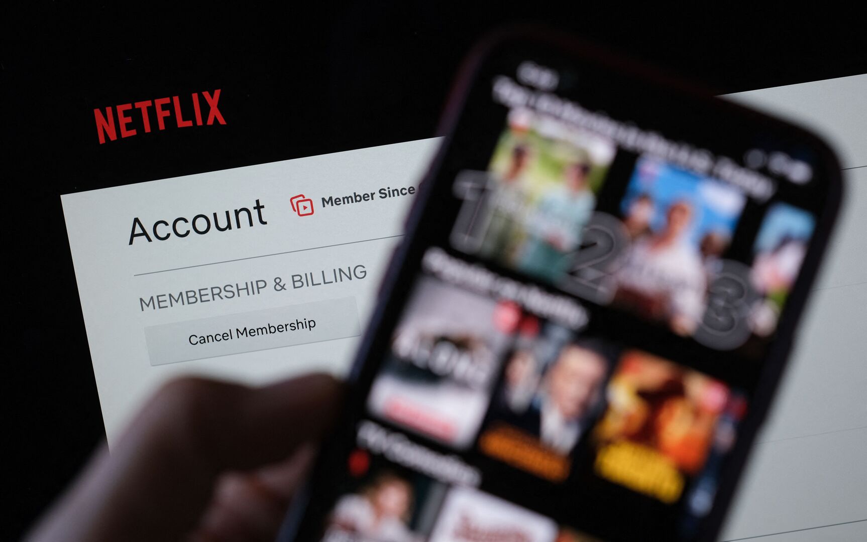 Netflix-User löscht einen Account.