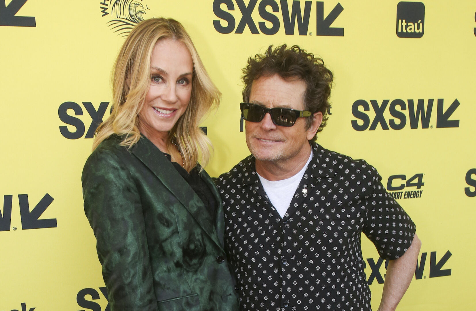 Michael J. Fox mit seiner Frau Tracy Pollan bei einer Veranstaltung.