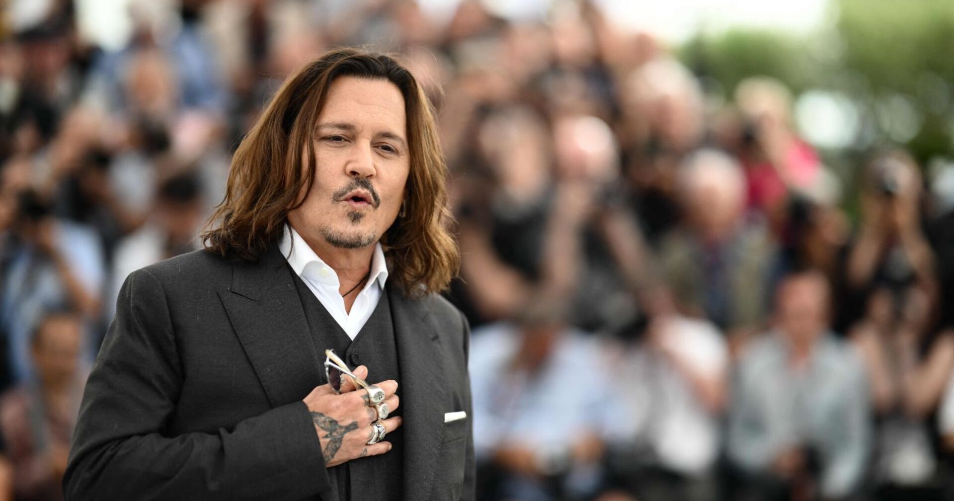 Johnny Depp auf dem roten Teppich in Cannes.
