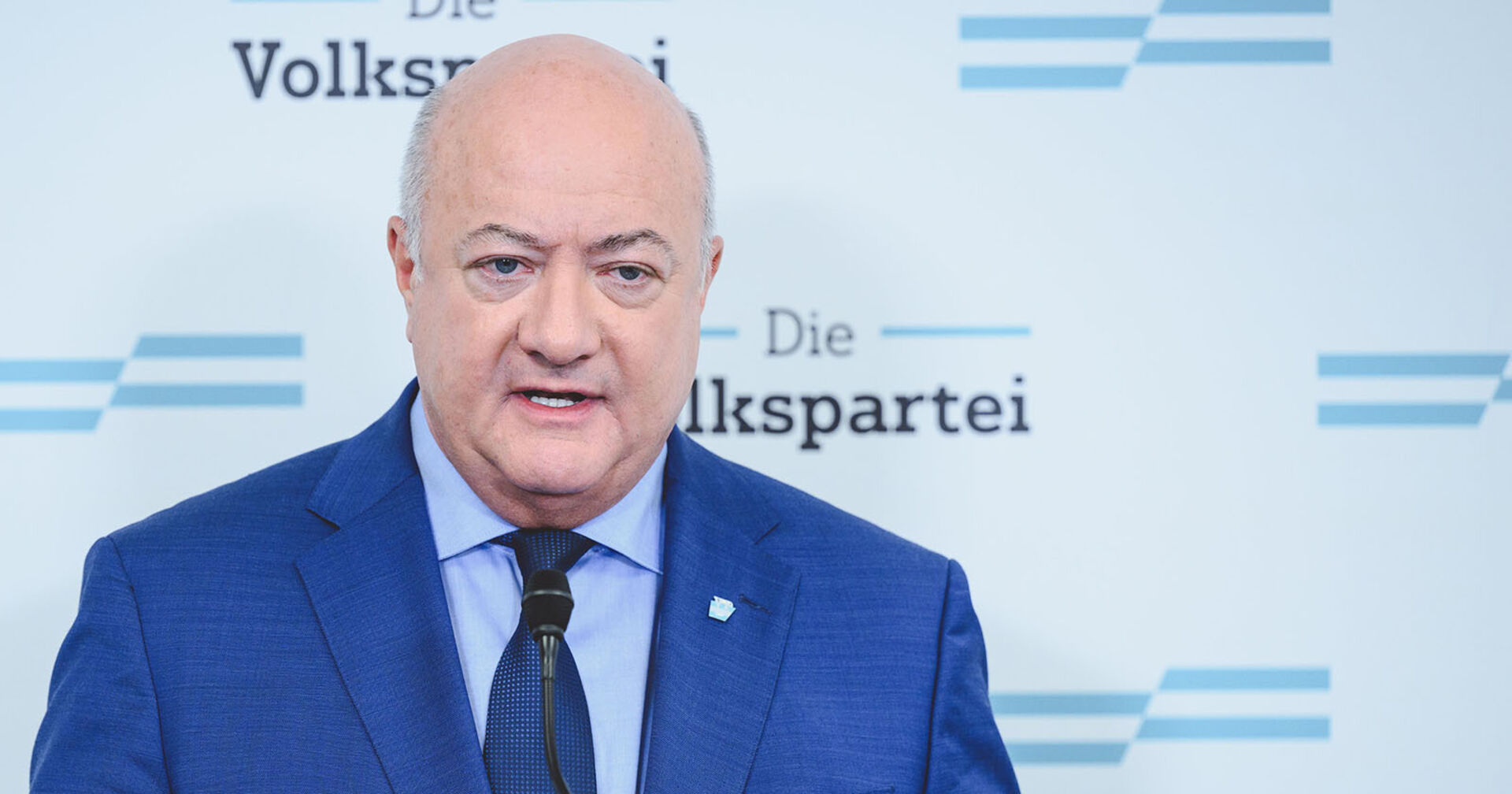 ÖVP-Generalsekretär Christian Stocker im Rahmen einer Pressekonferenz