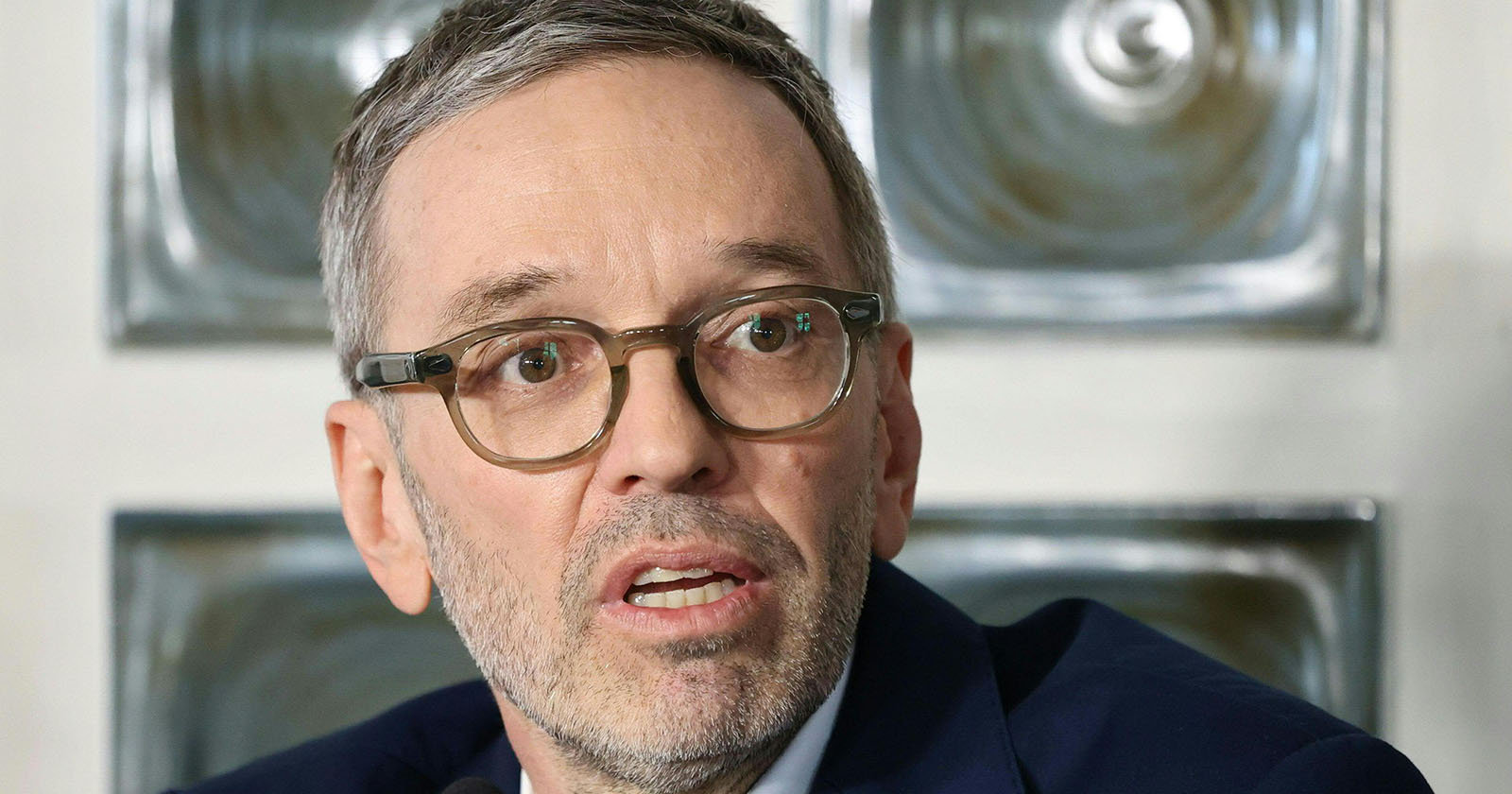 FPÖ-Chef Herbert Kickl bei einer Pressekonferenz