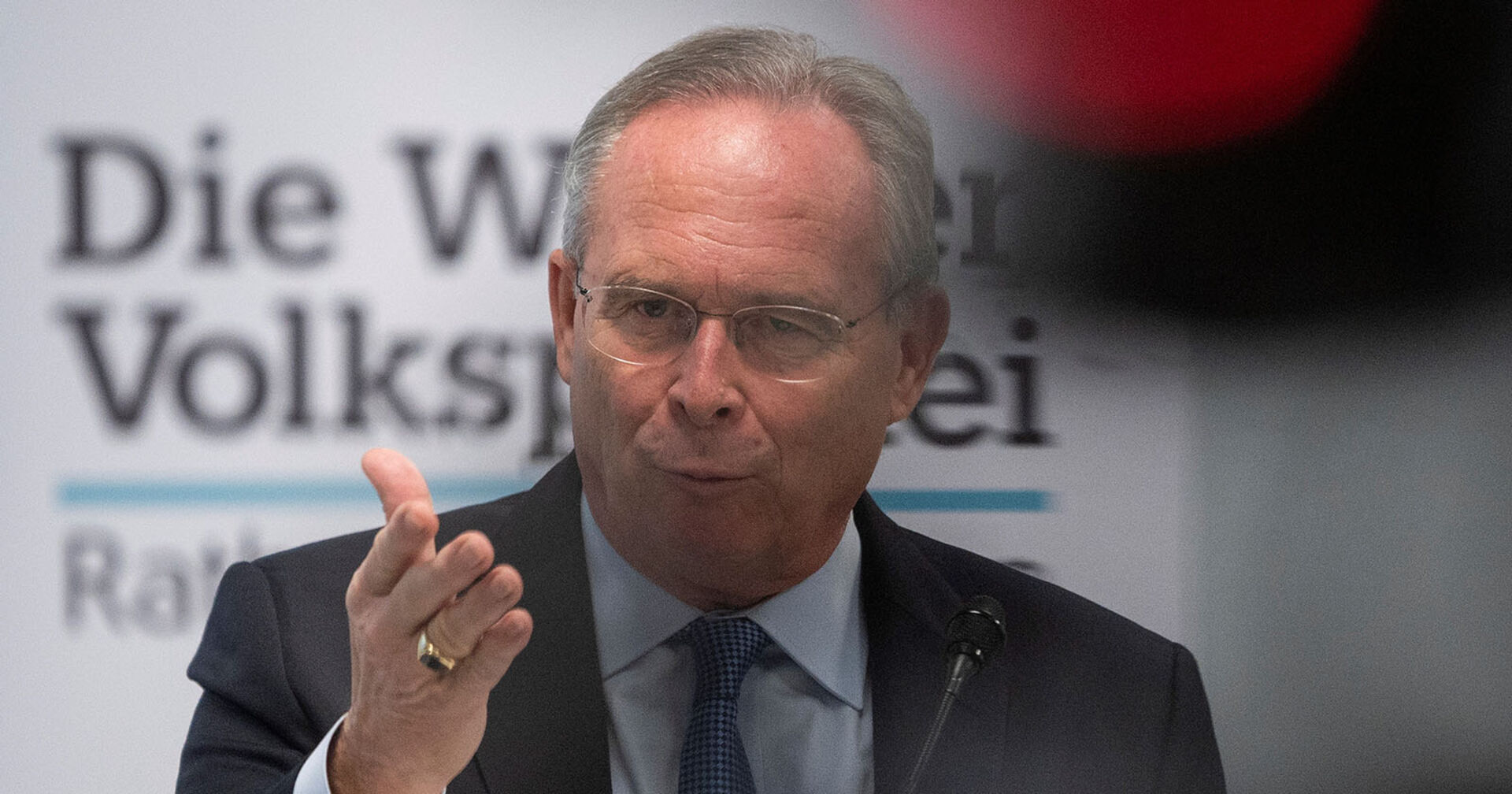 Der Wiener ÖVP-Chef Karl Mahrer bei einer Pressekonferenz