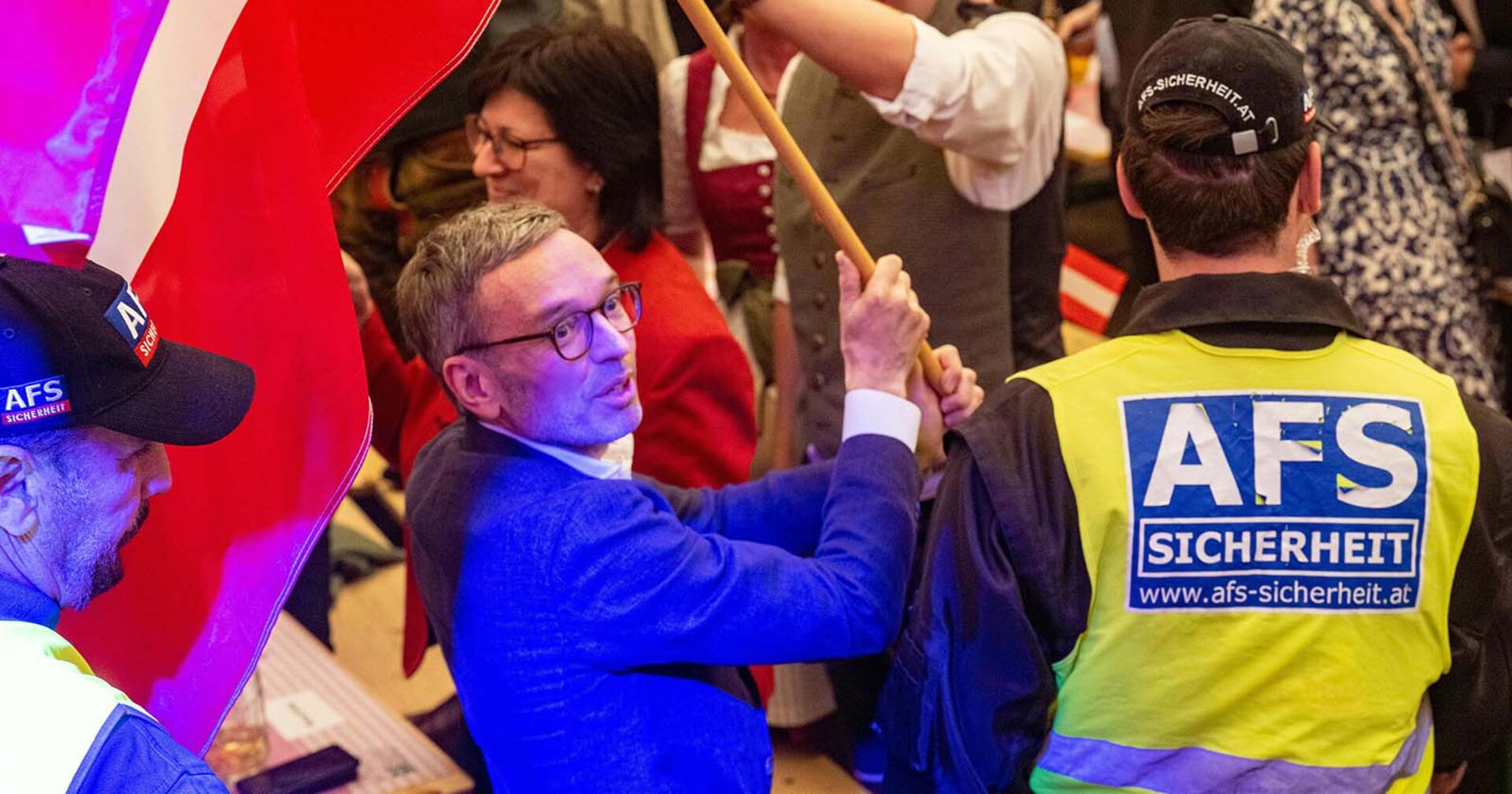 Parteichef Herbert Kickl im FPÖ-Festzelt in Linz