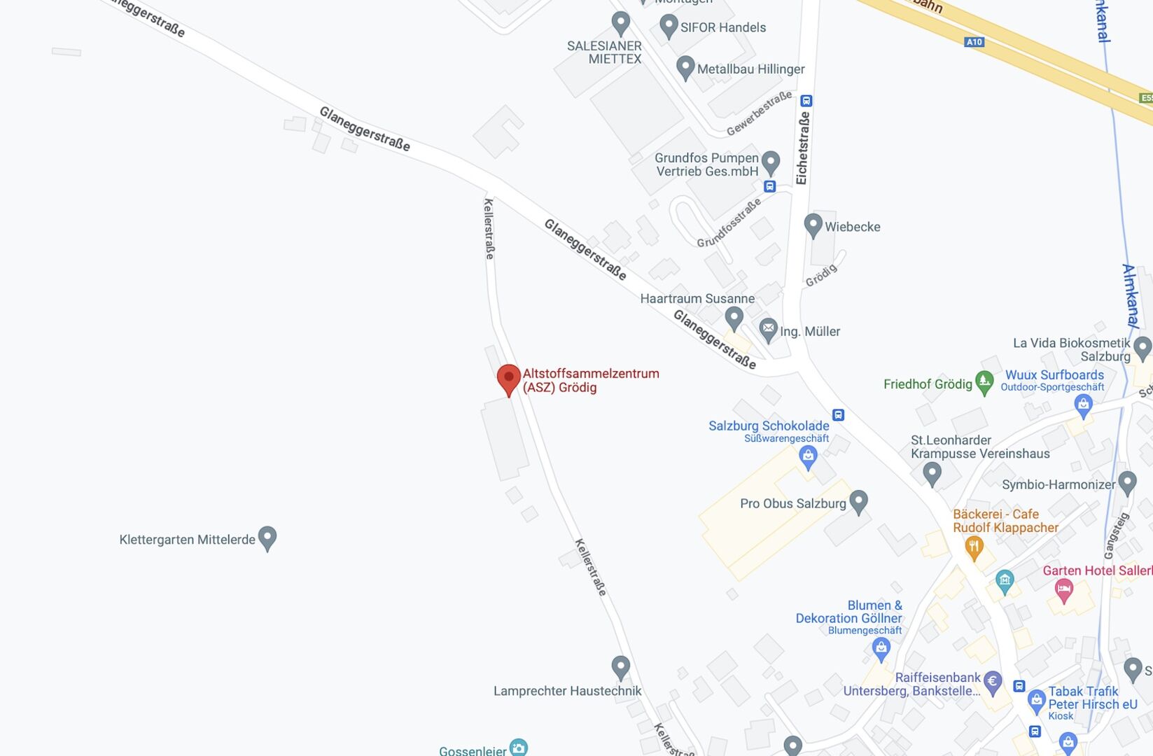 Grödig in Google Maps.