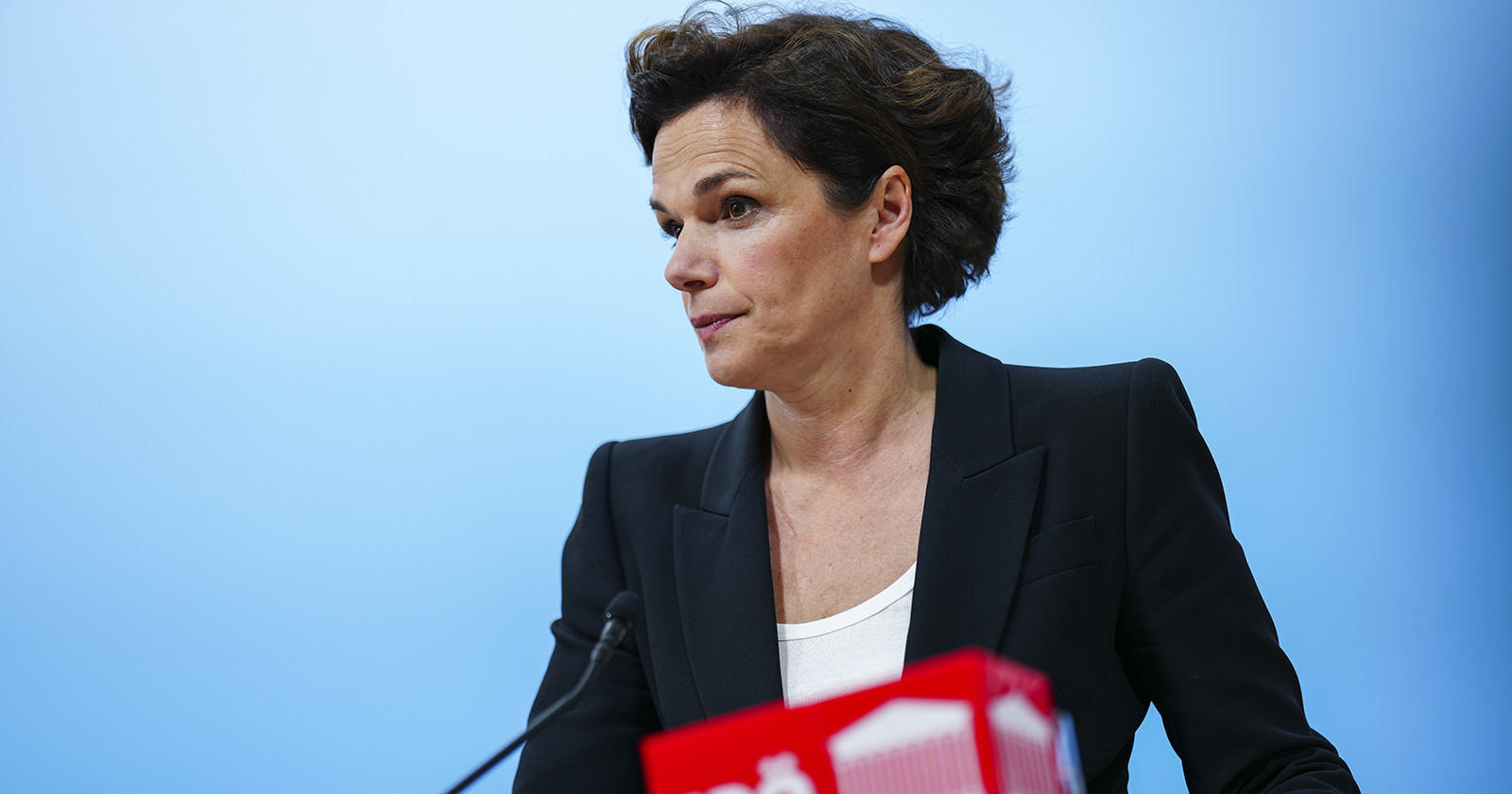 SPÖ-Chefin Pamela Rendi-Wagner bei einer Pressekonferenz