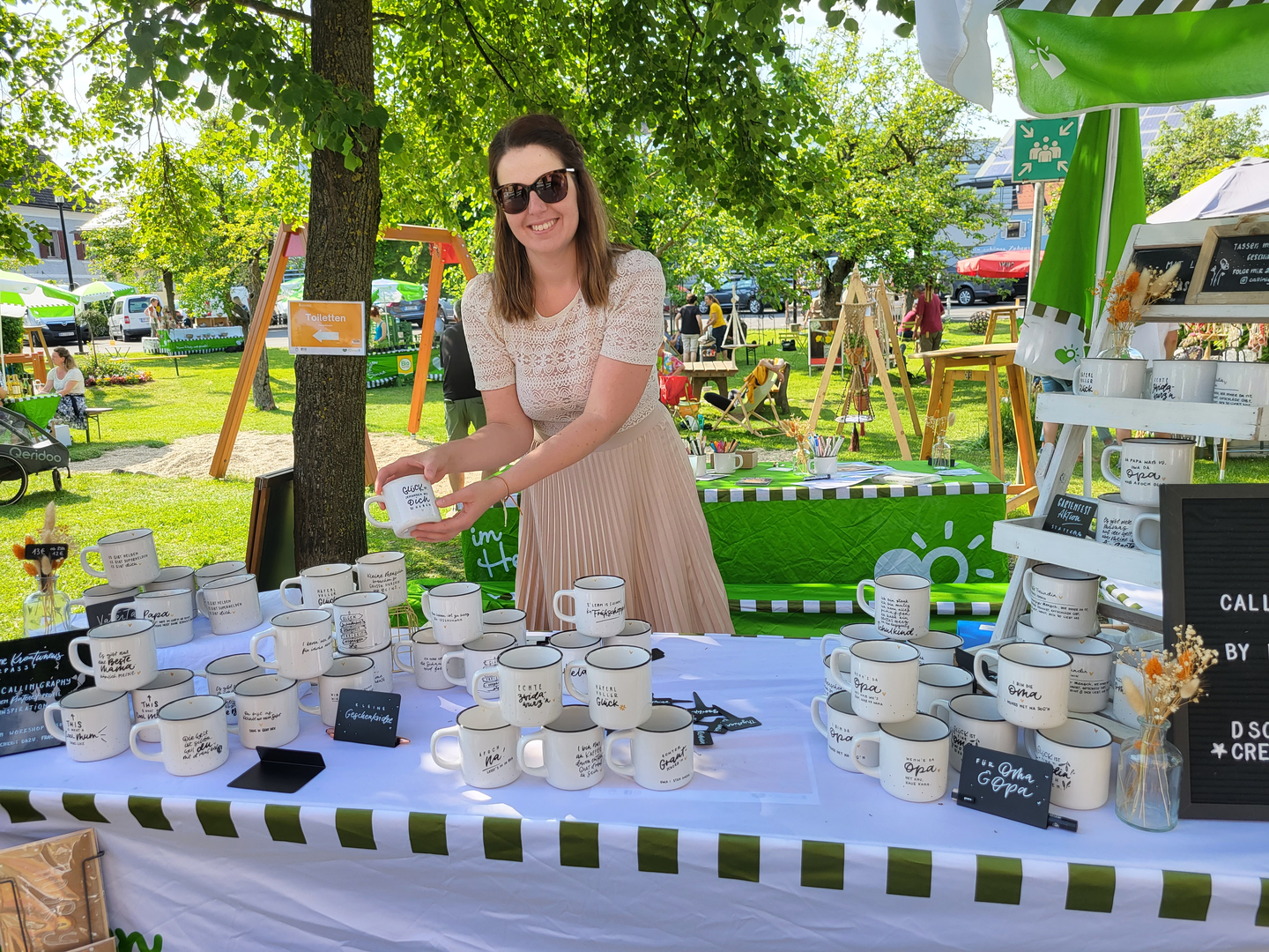 Künstlerin am Gartenfest in Gleisdorf