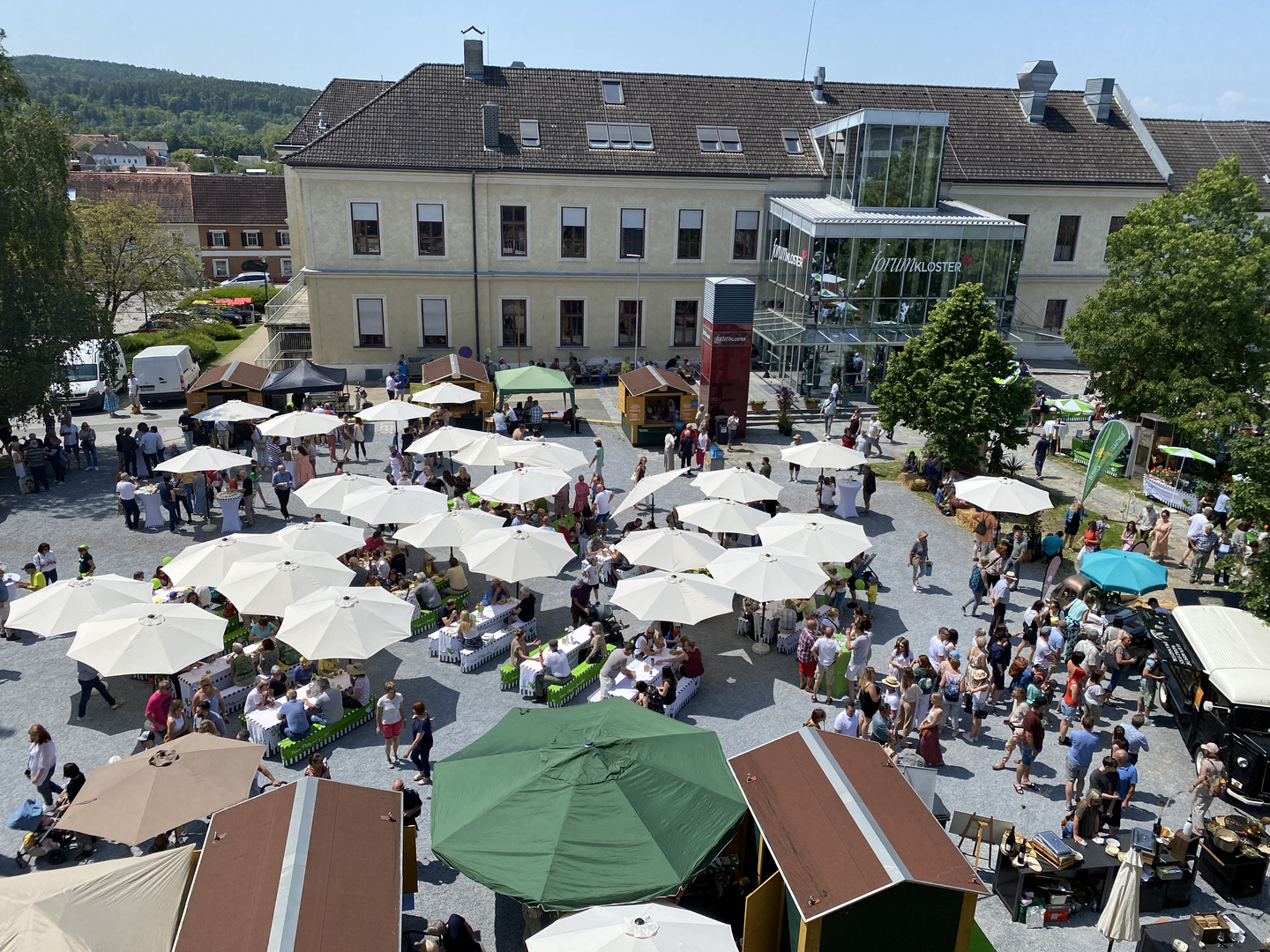 Fest in Gleisdorf von der Vogelperspektive